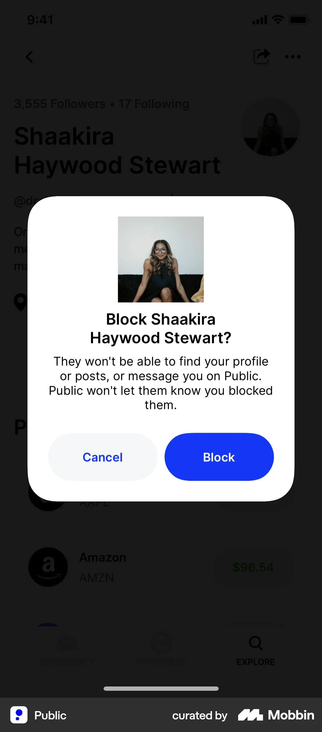 Public iOS Ban & Block screen