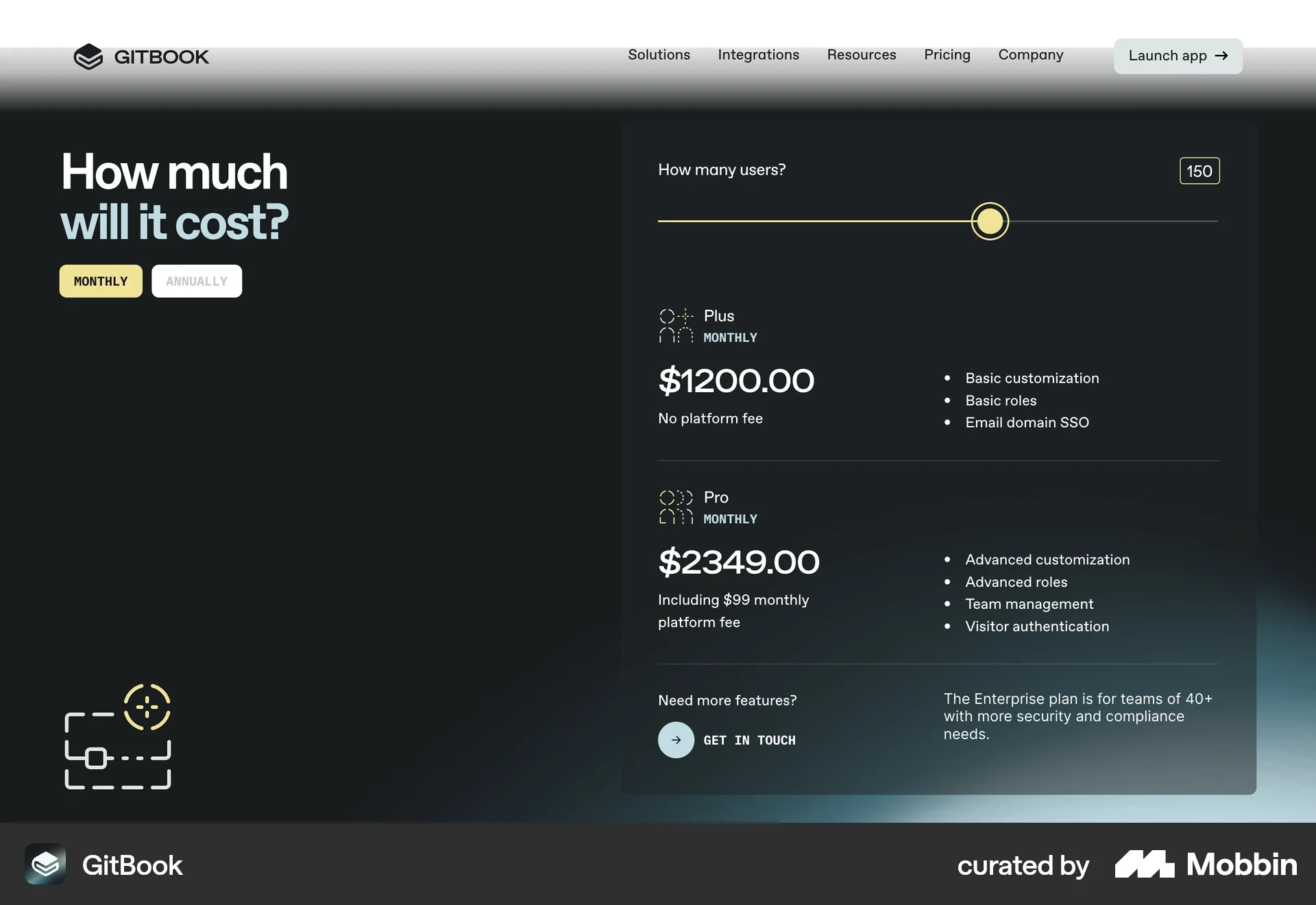 GitBook Web screen containing Slider UI element