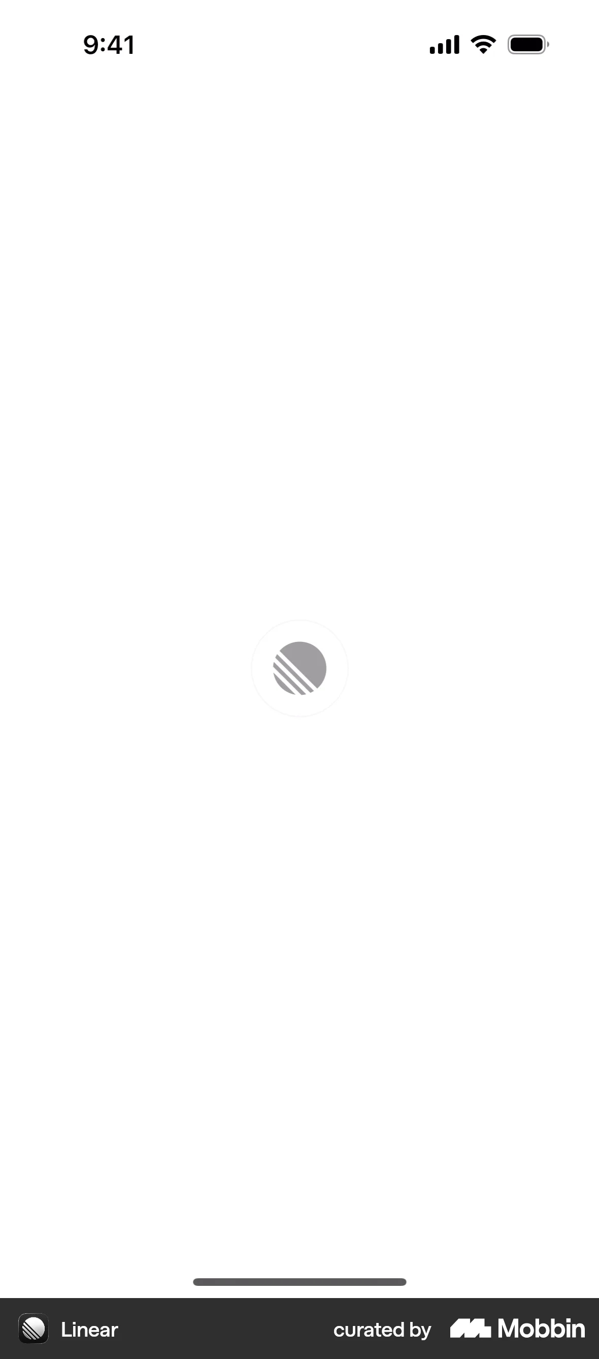 Linear Mobile Onboarding screen