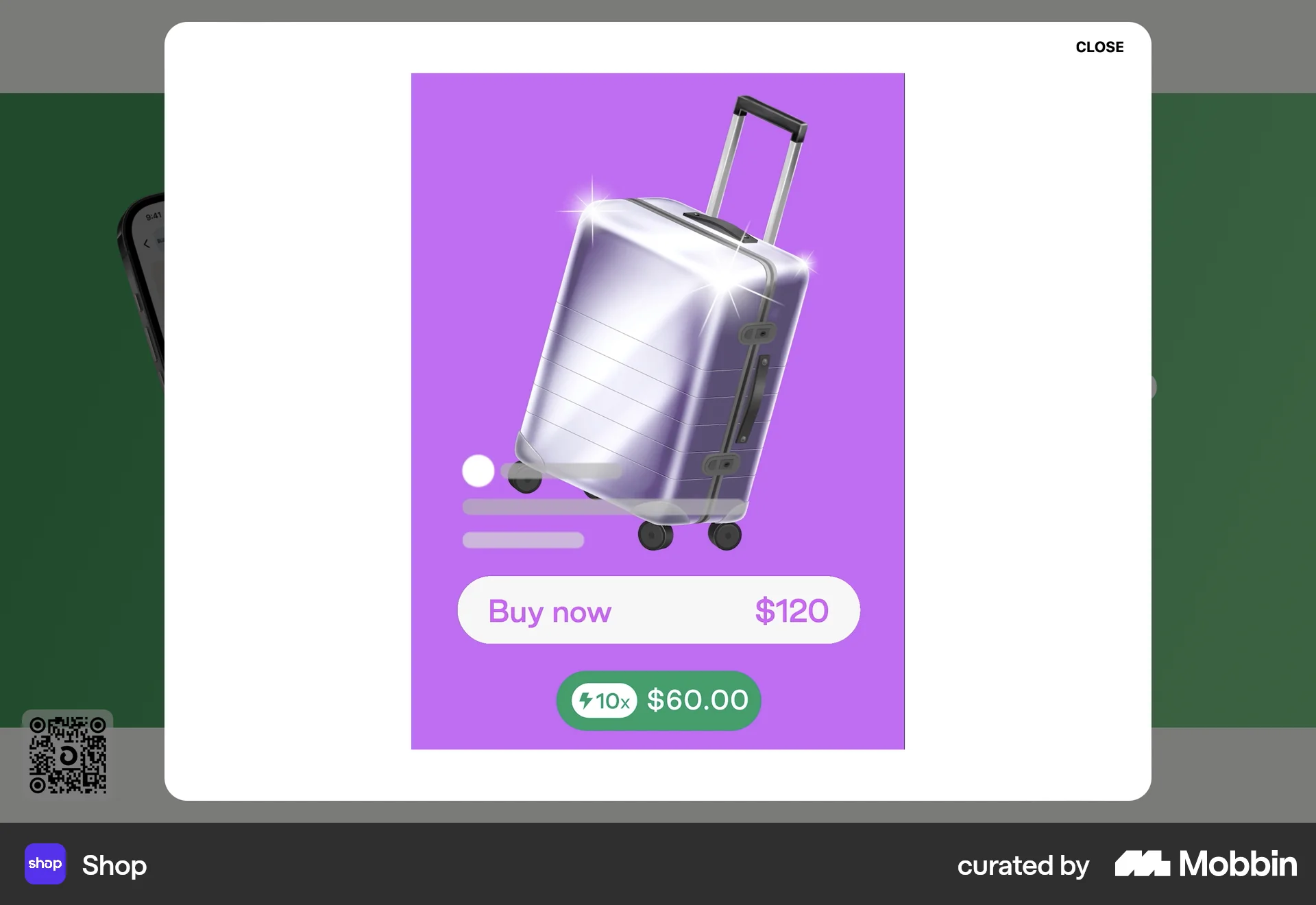 Shop Web Video Player screen