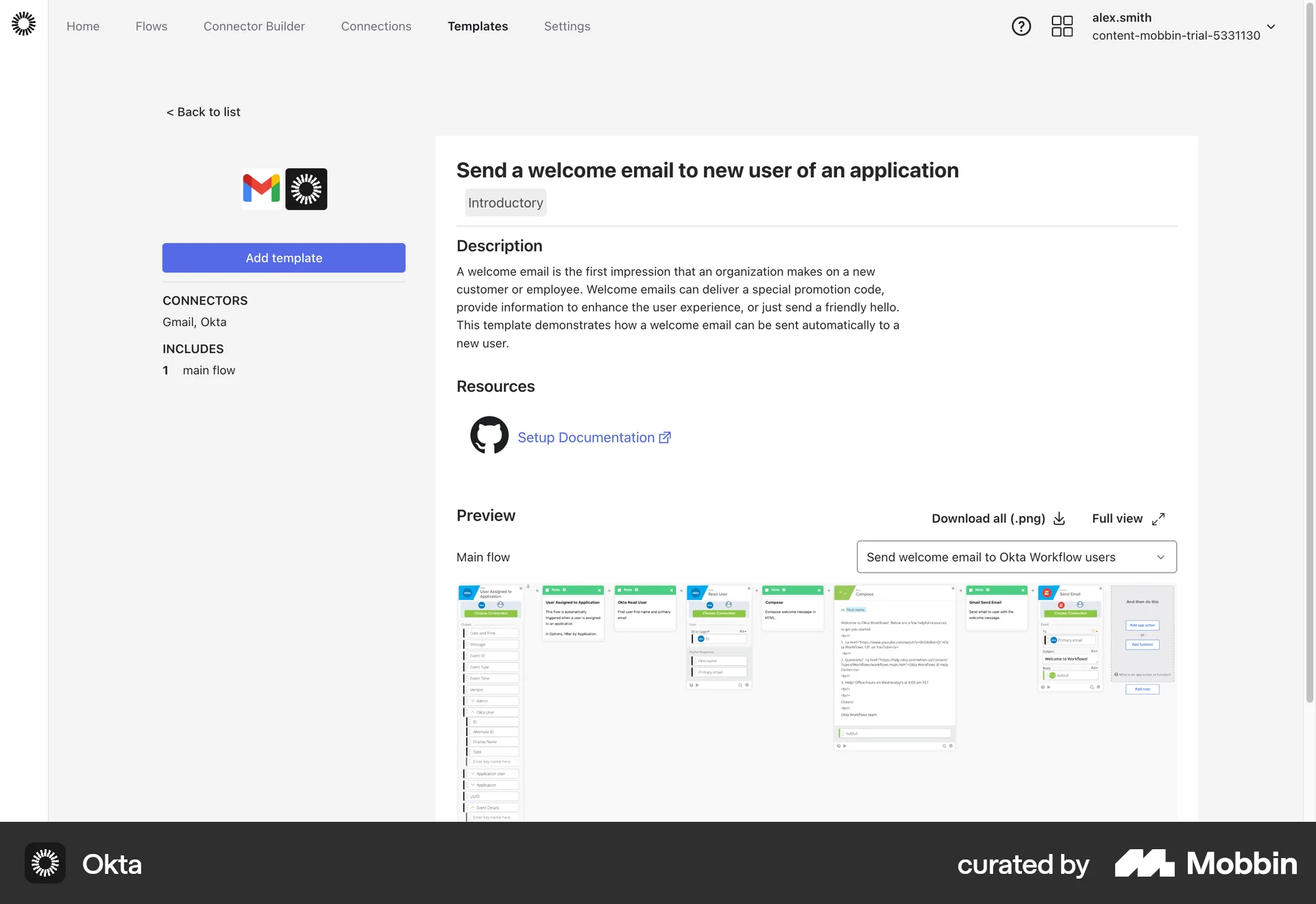 Okta Web Other Content screen