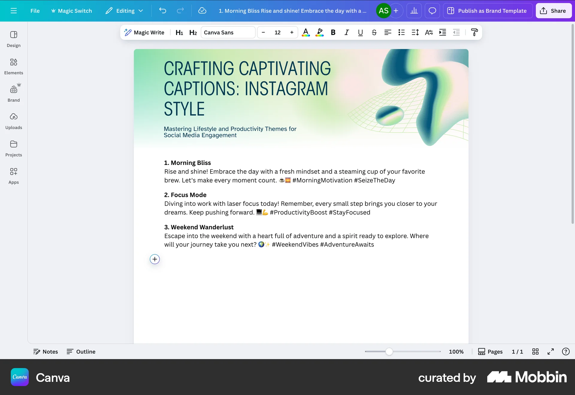 Canva Web Internal Tool screen