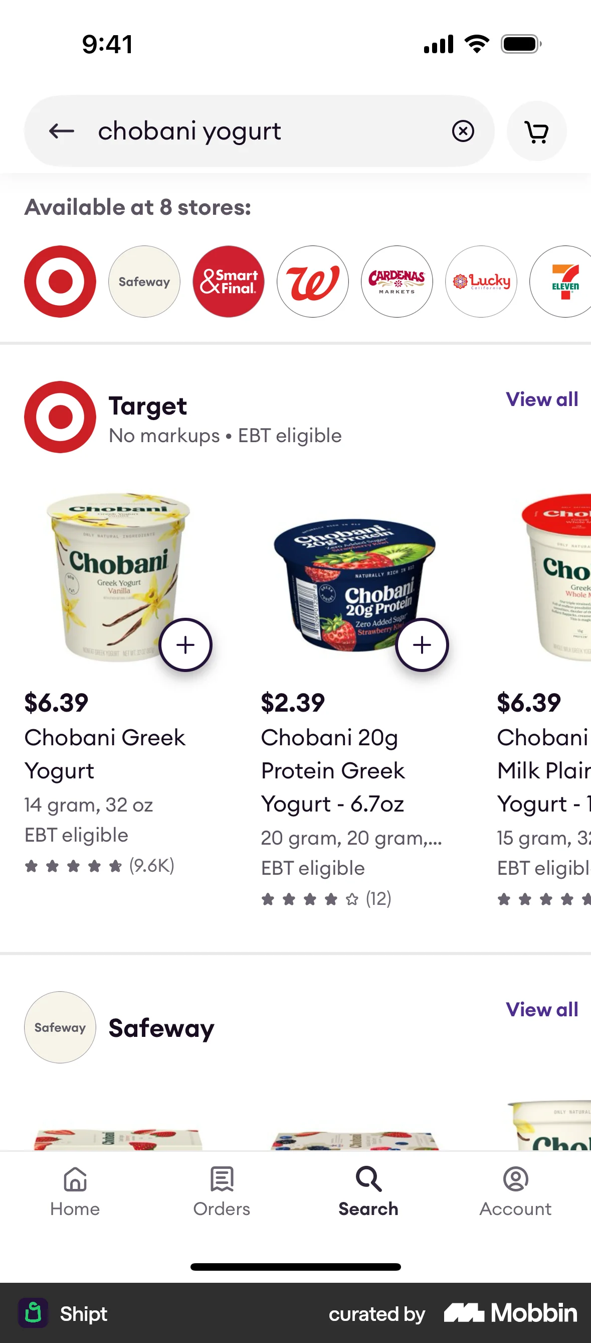 Shipt iOS Search screen
