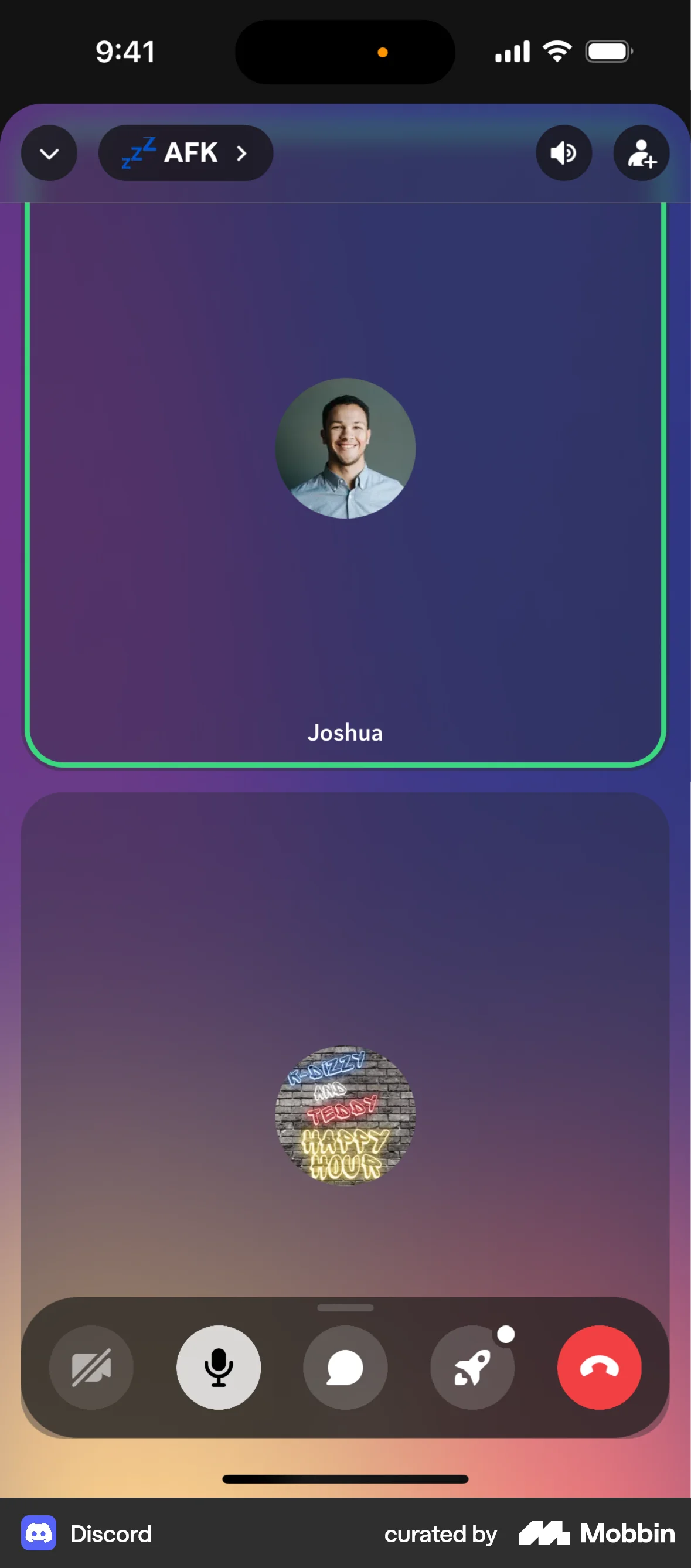 Discord iOS Call screen