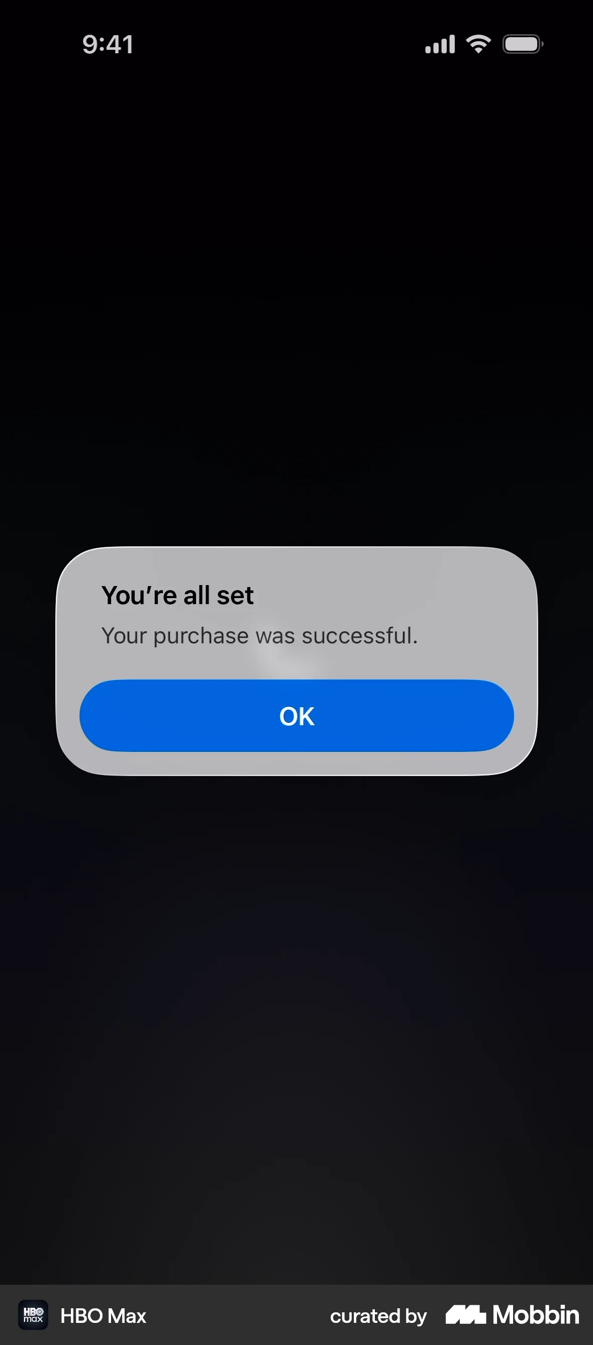 HBO Max Onboarding screen