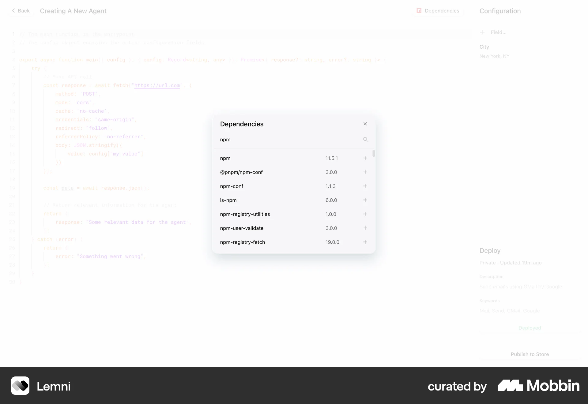 Lemni Web Search screen