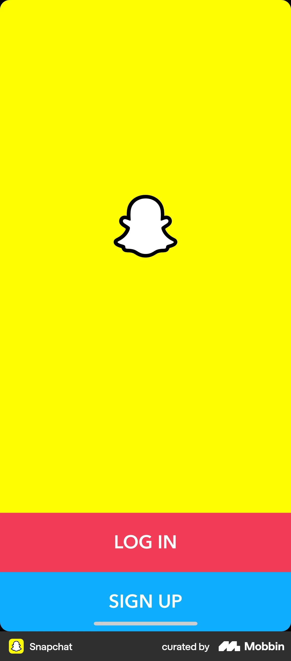 Snapchat iOS Communication App screen
