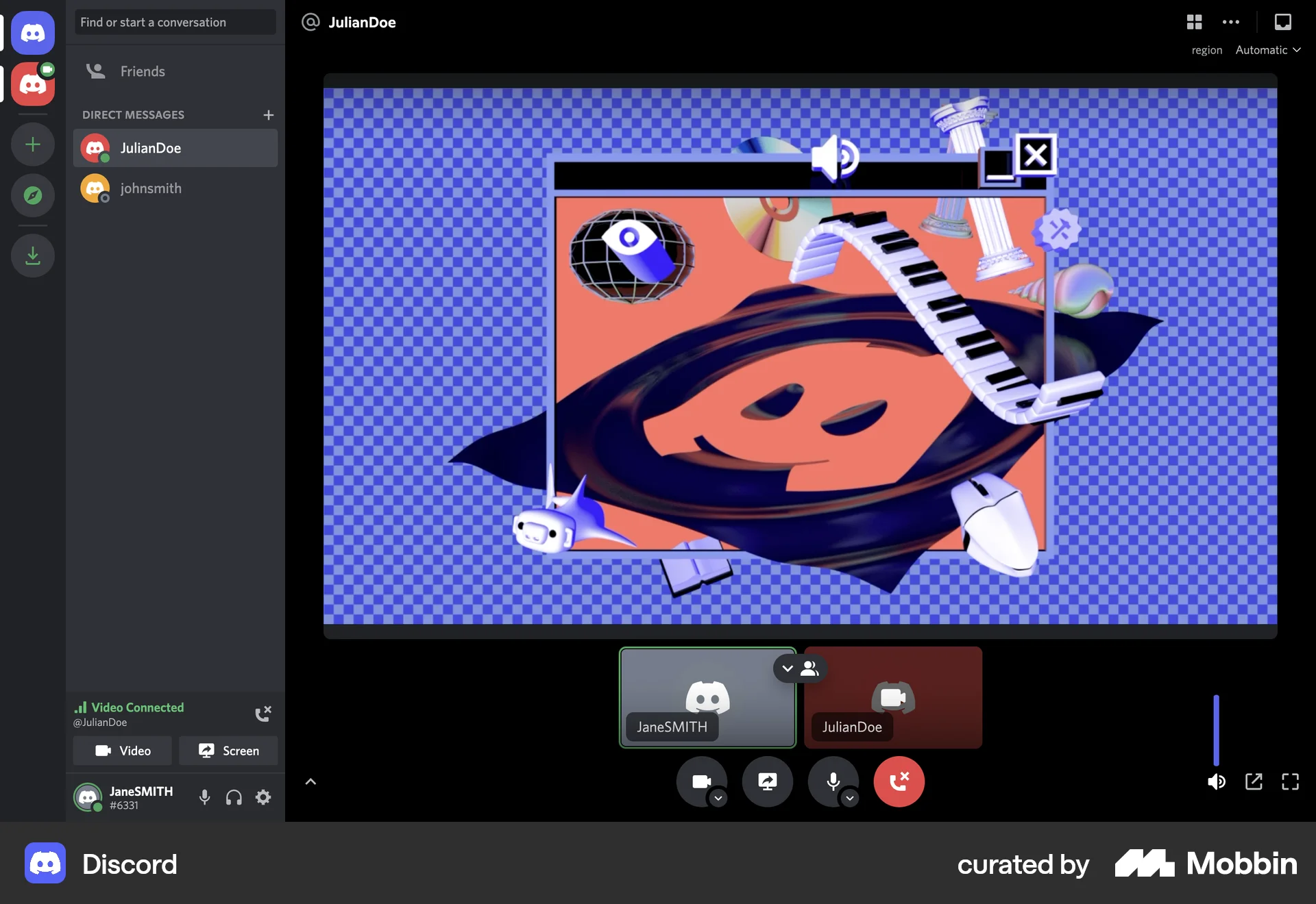 Discord Web Audio Player screen