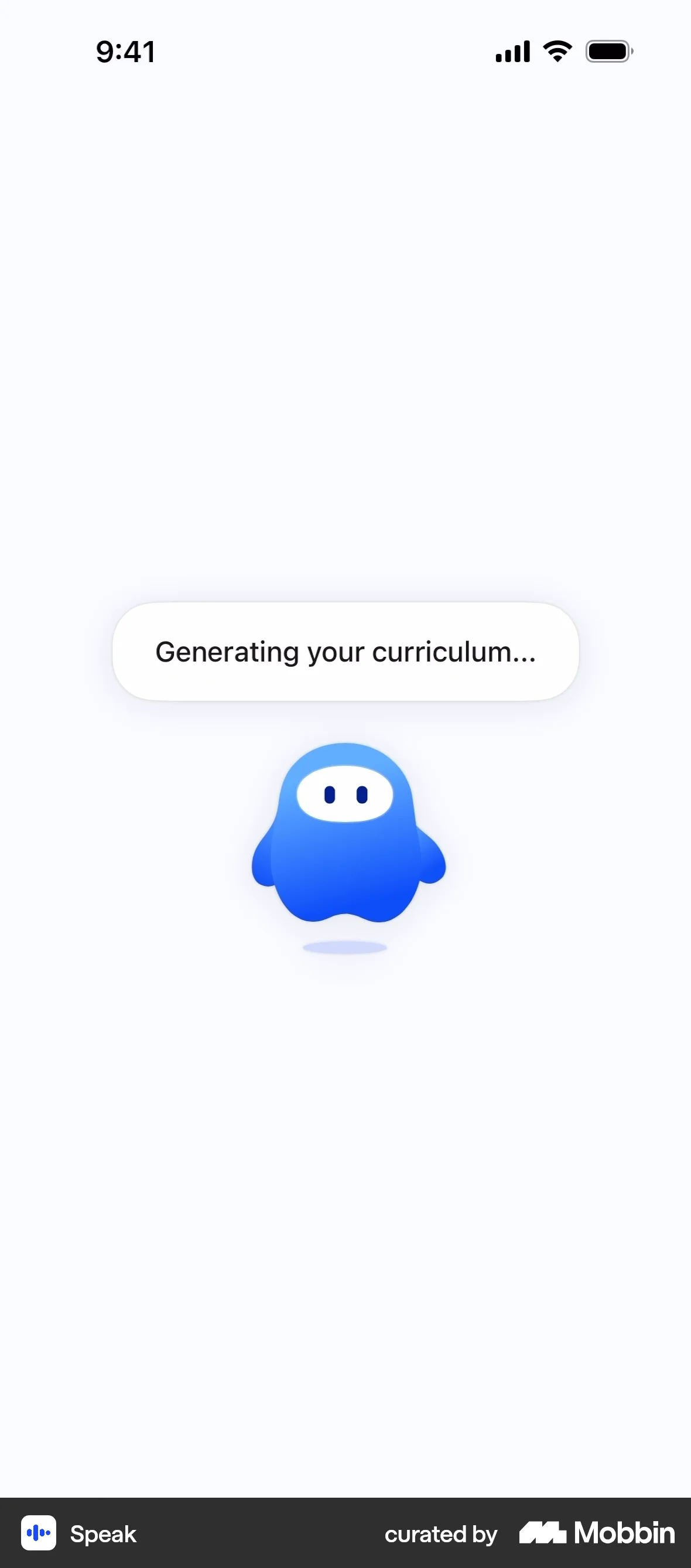 Speak Onboarding screen