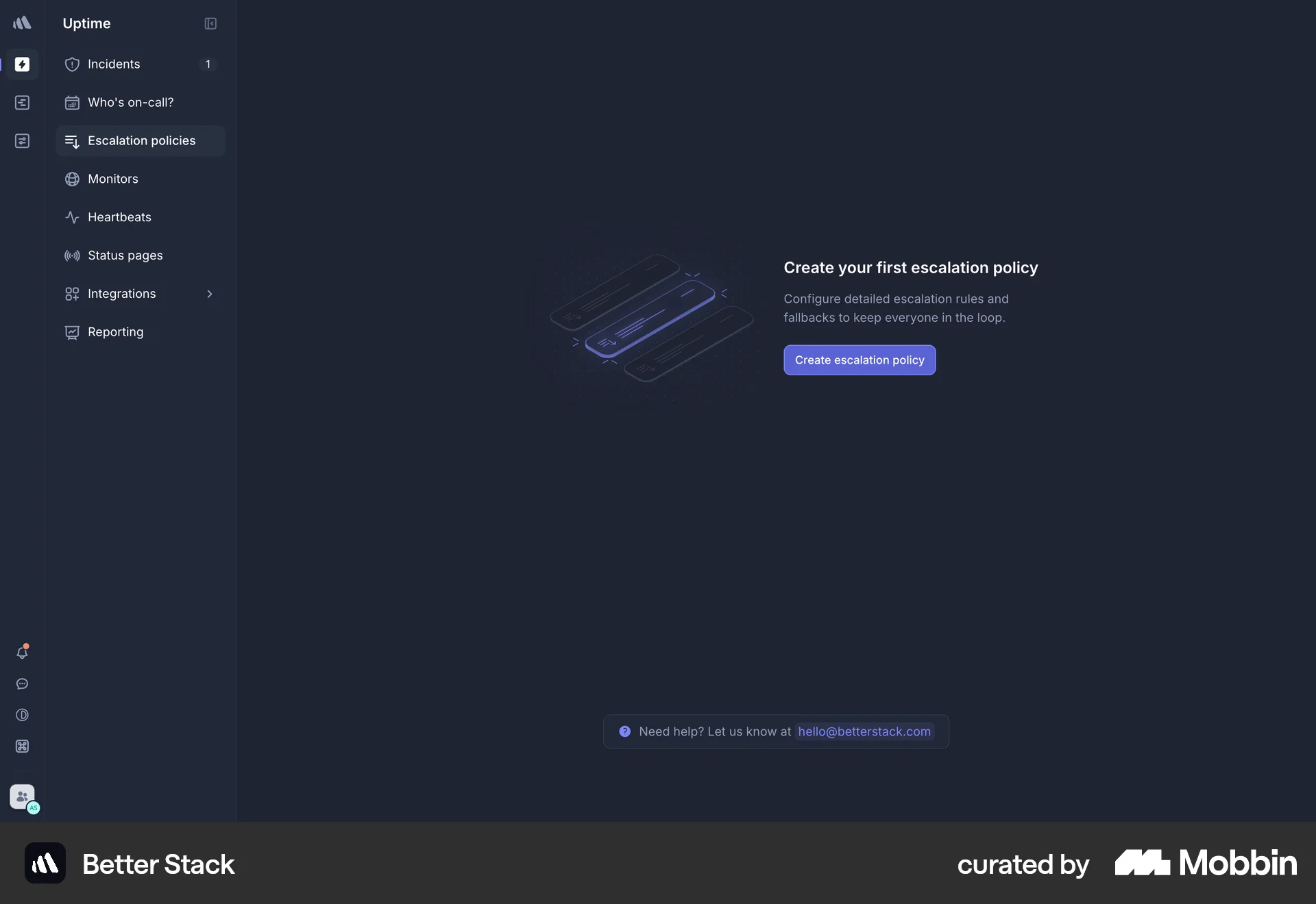 Better Stack Web Feature Info screen