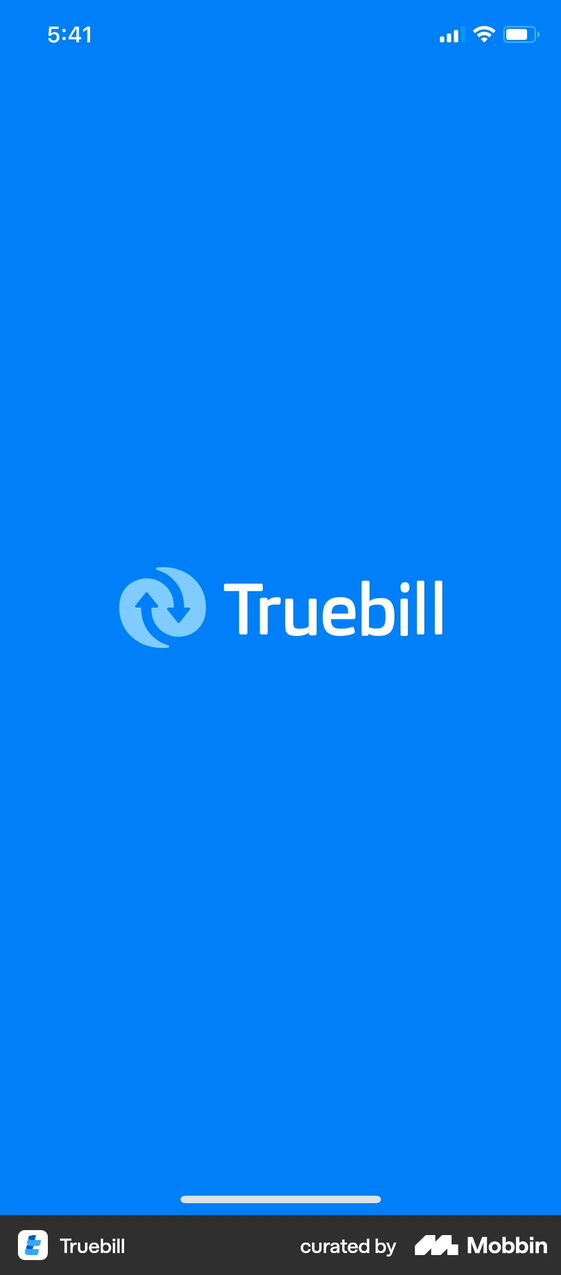 Truebill iOS Splash Screen screen