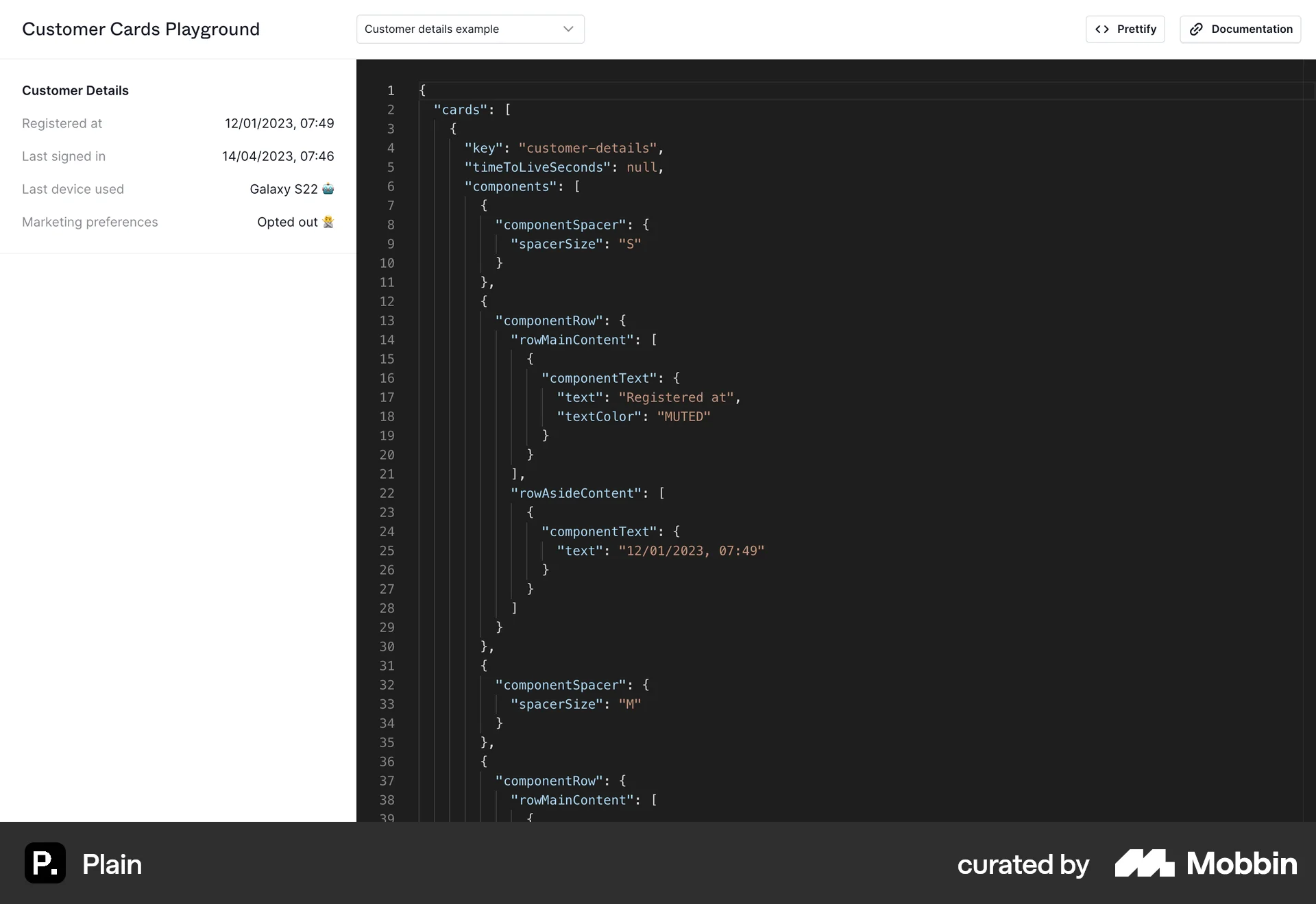 Plain Web Code Editor screen