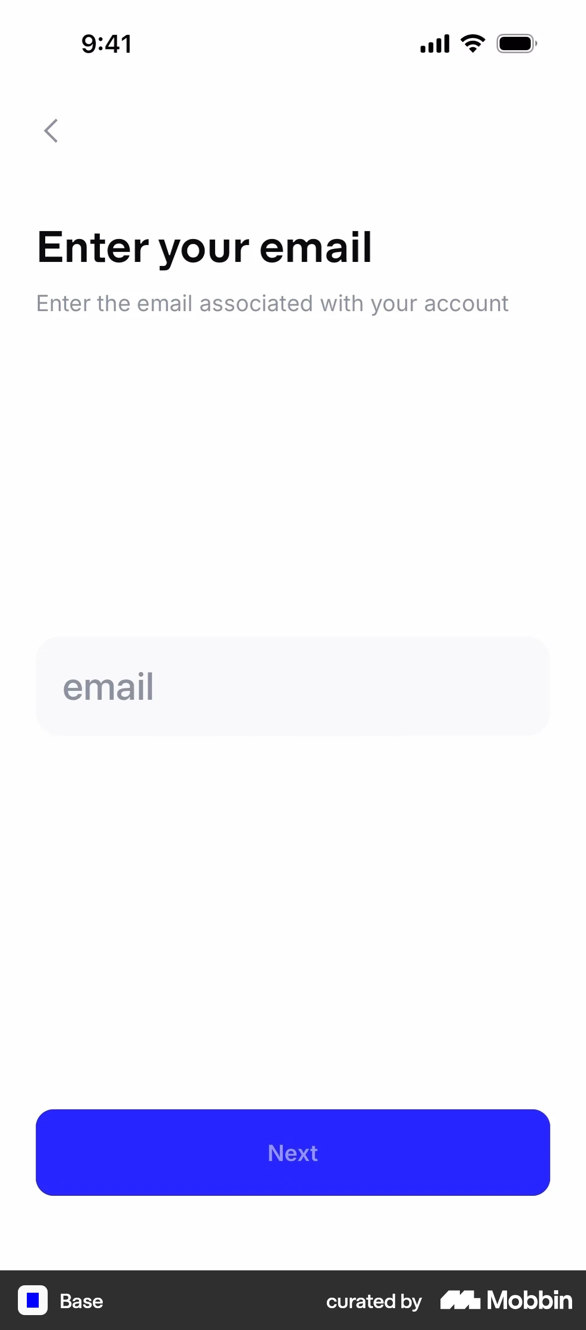 Base Onboarding screen
