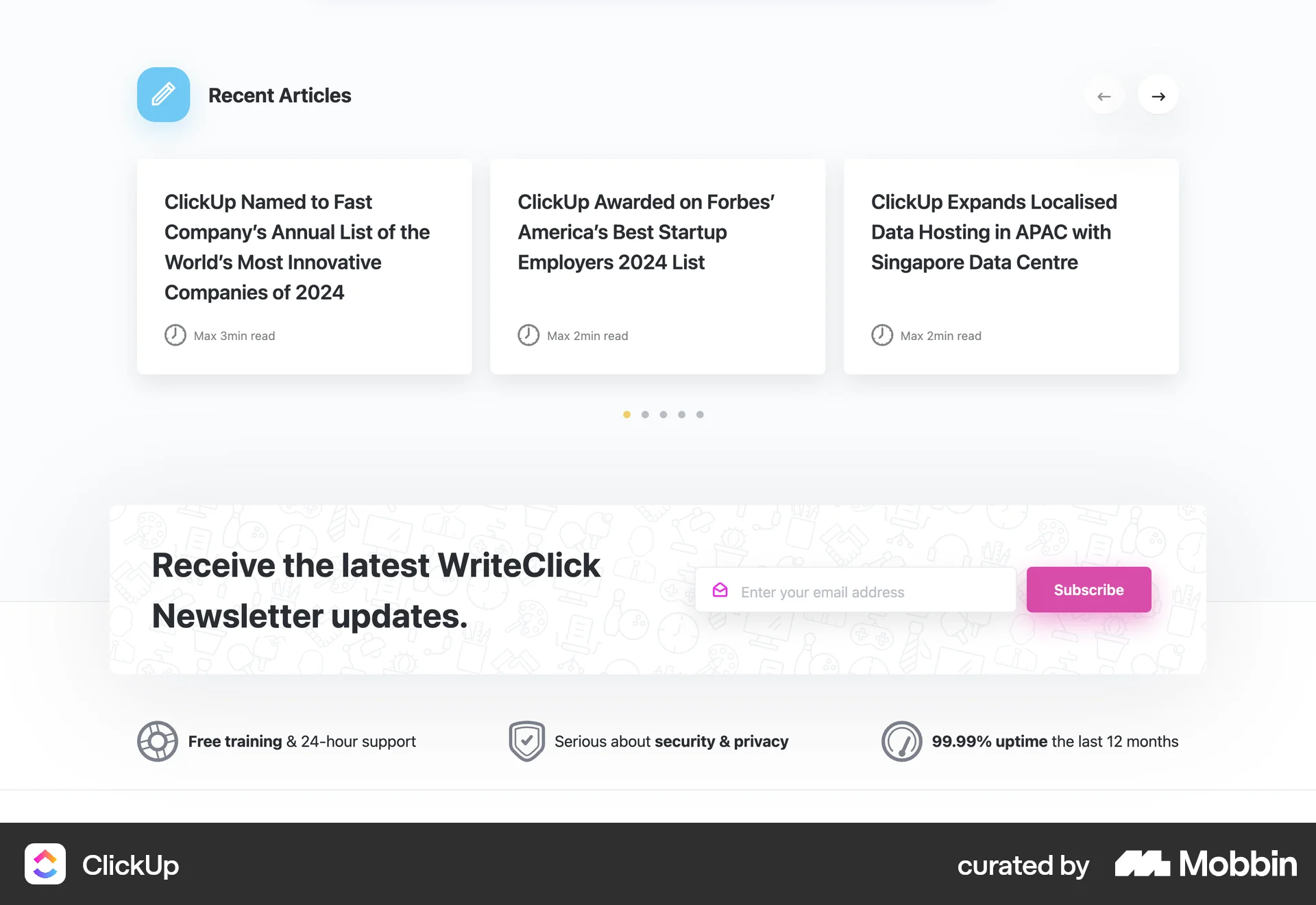 ClickUp Web Suggestions & Similar Items screen