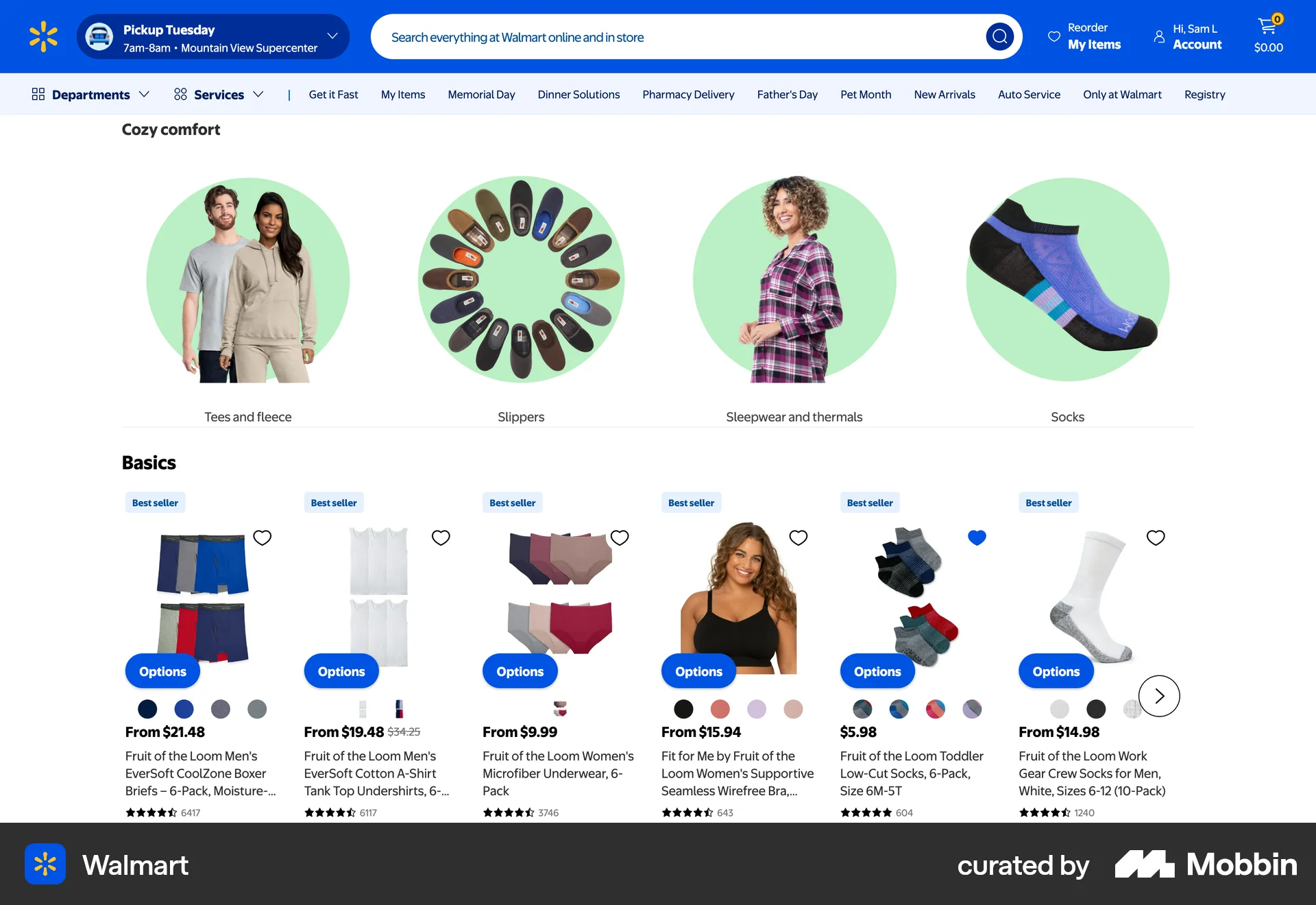 Walmart Web Shop & Storefront screen