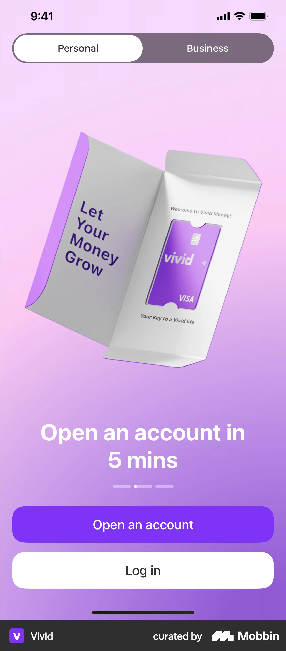 Vivid iOS screen containing Progress Indicator UI element