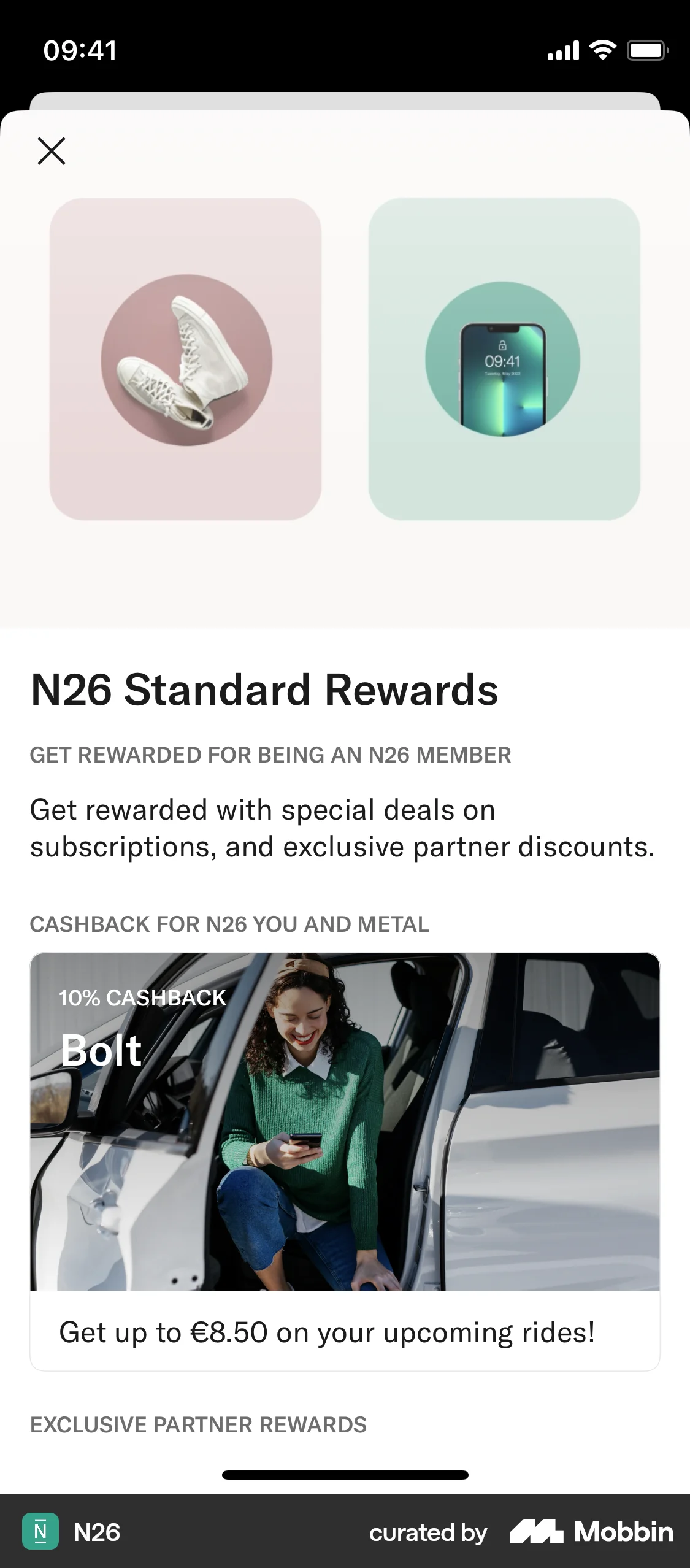 N26 iOS Promotions & Rewards screen