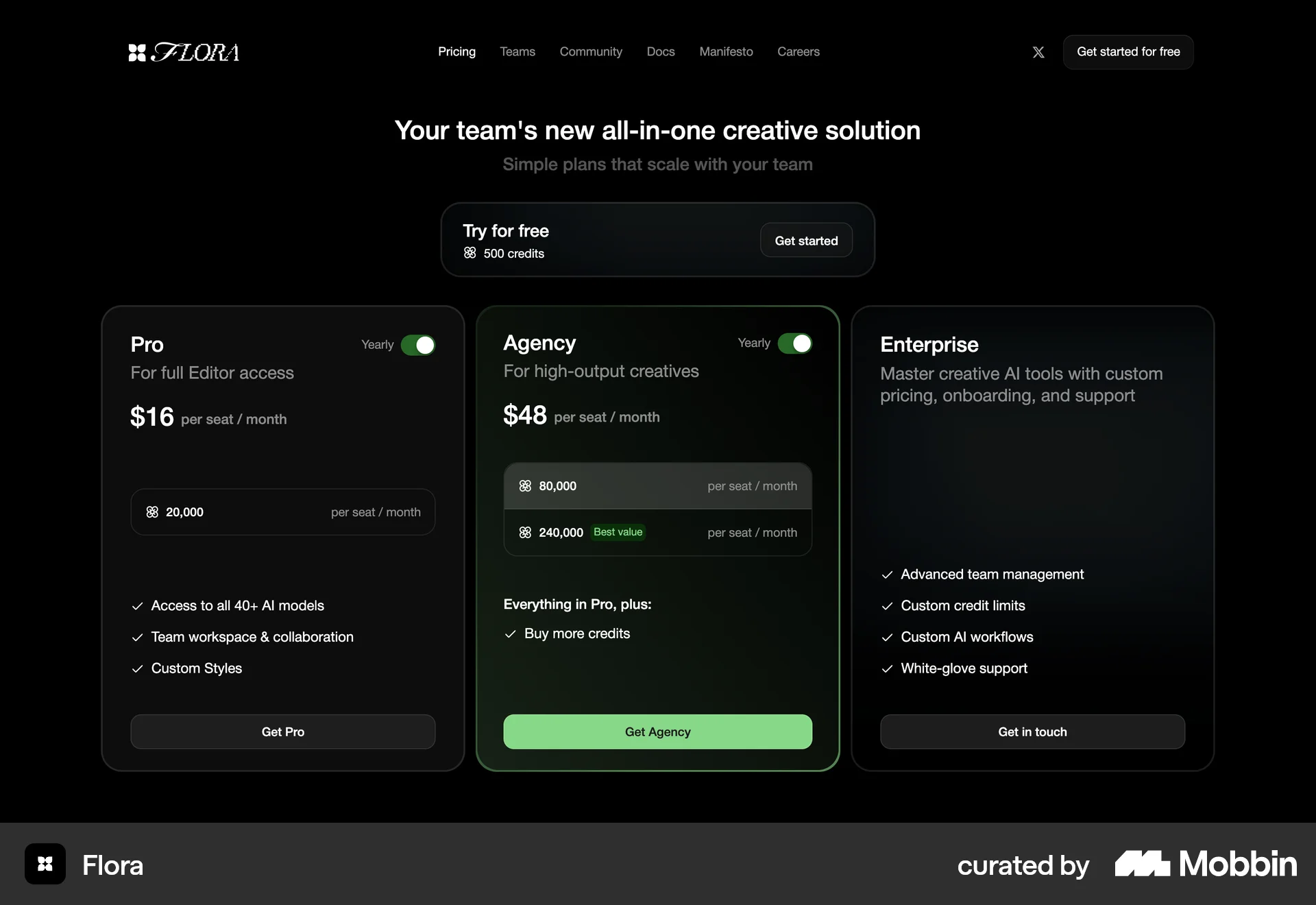 FLORA Web Graphics & Design App screen
