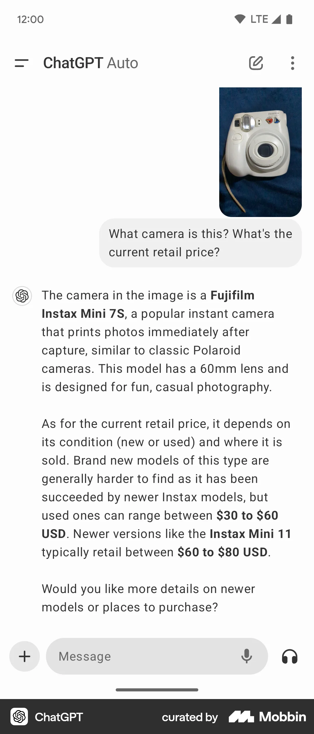 ChatGPT Android AI App screen
