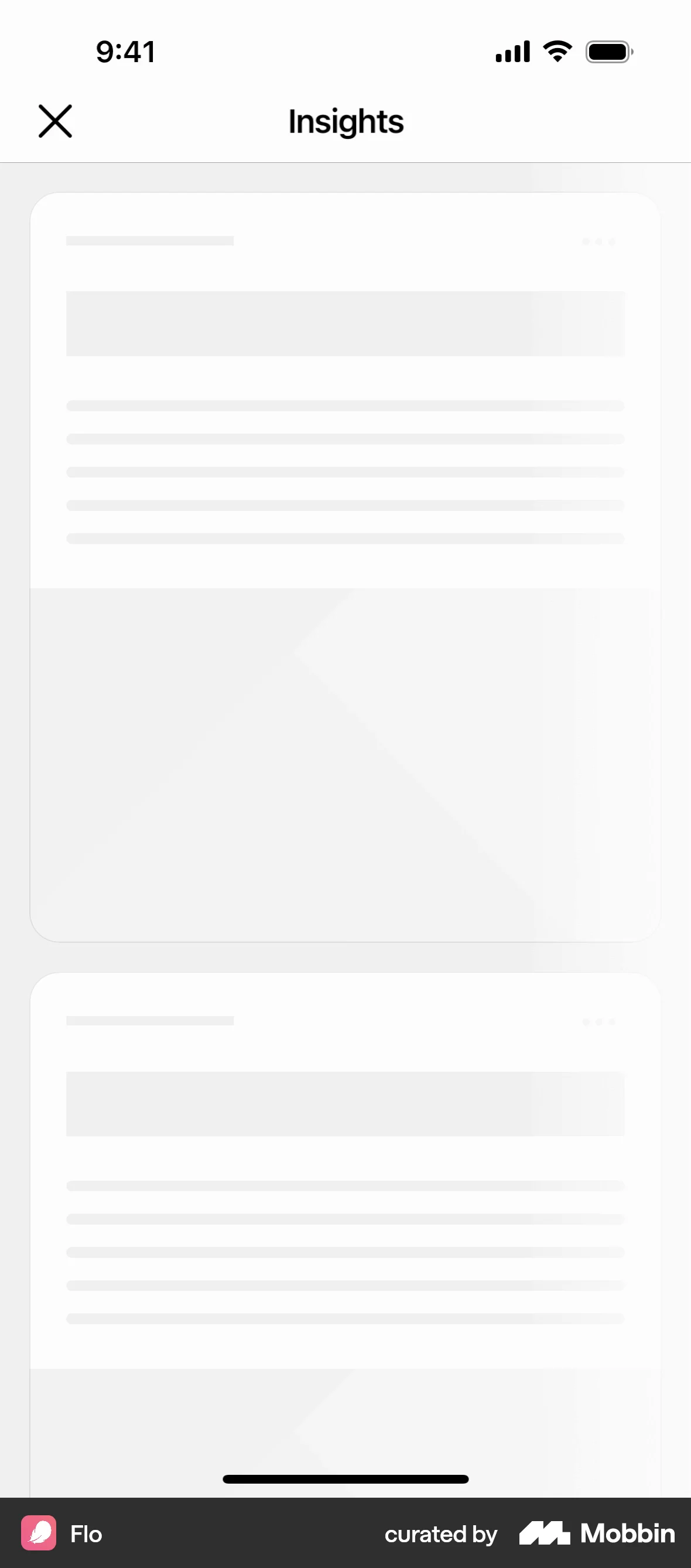 Skeleton Flo Flo iOS Insights Loading | Mobbin