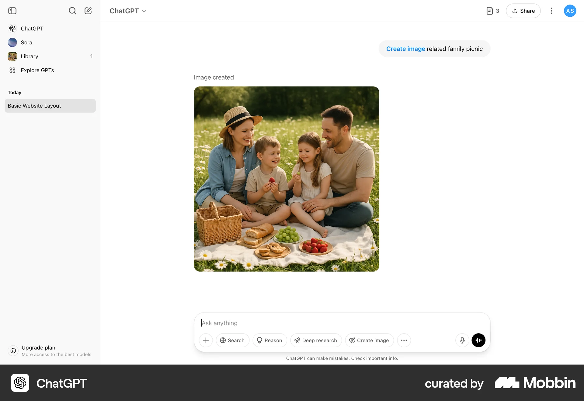 ChatGPT Web Chat Bot screen