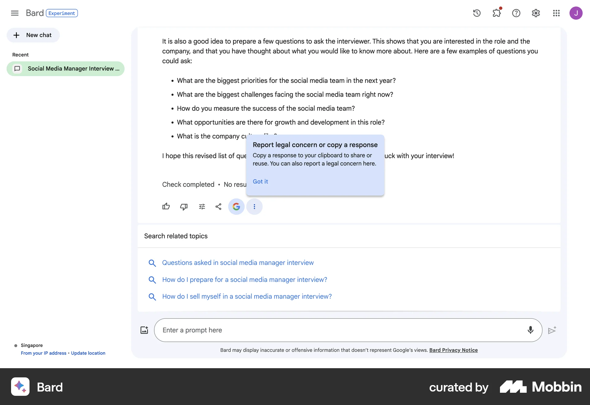 Bard Web Flag & Report screen
