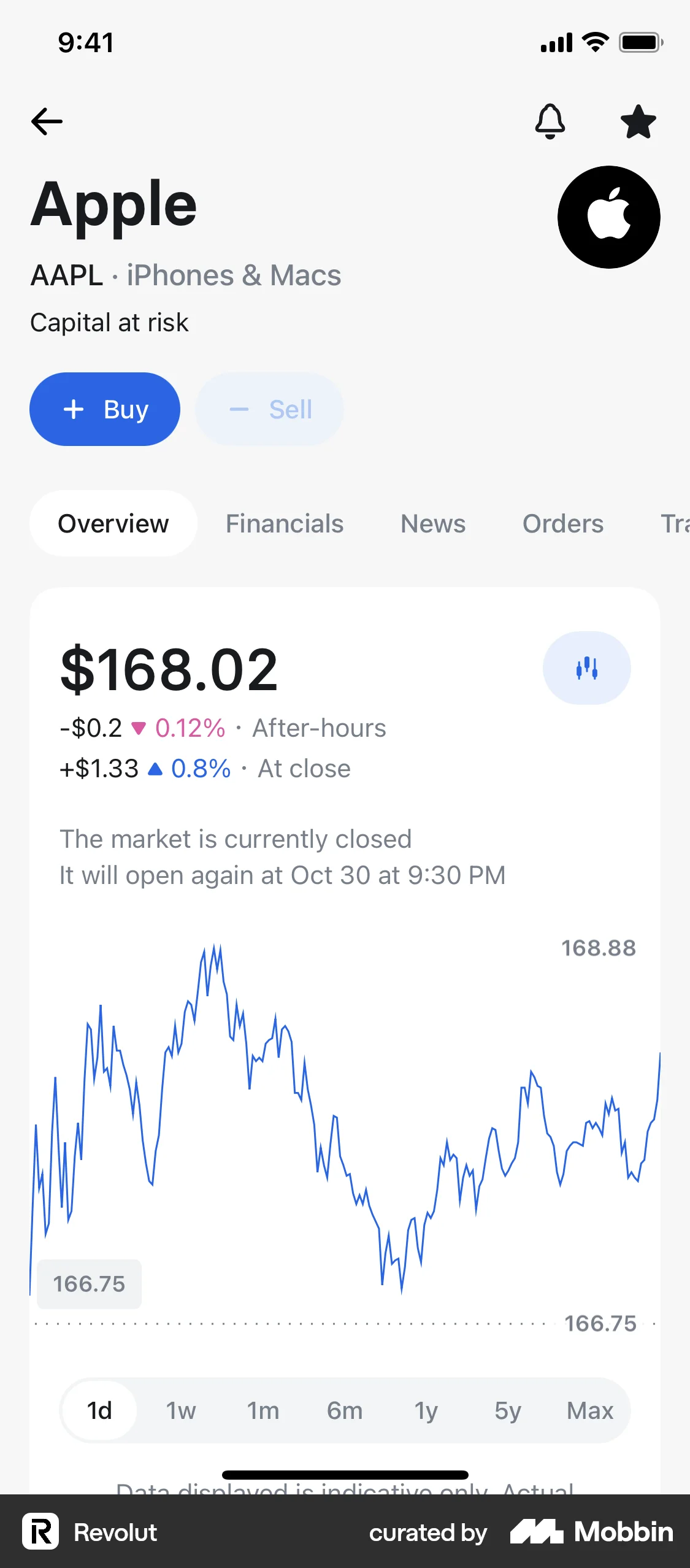 Revolut iOS Bank App Design screen