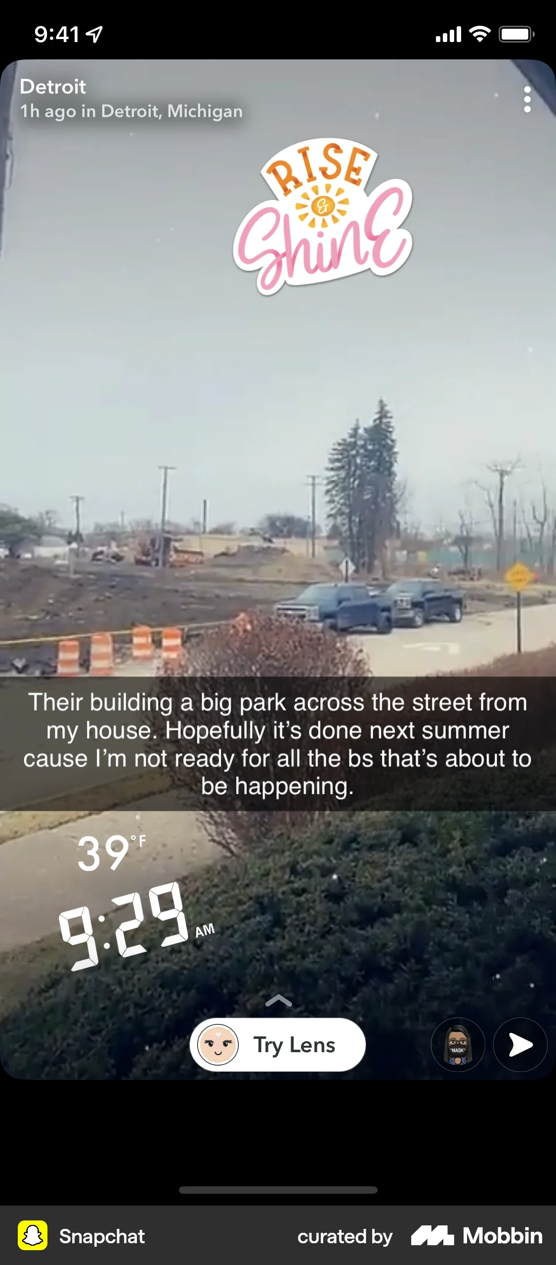 Snapchat iOS Stories screen