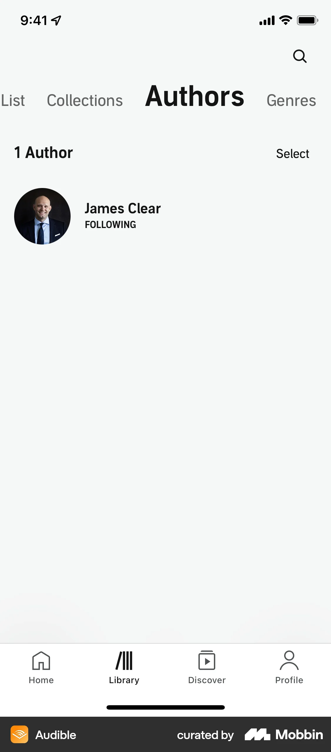 Audible iOS Followers & Following screen