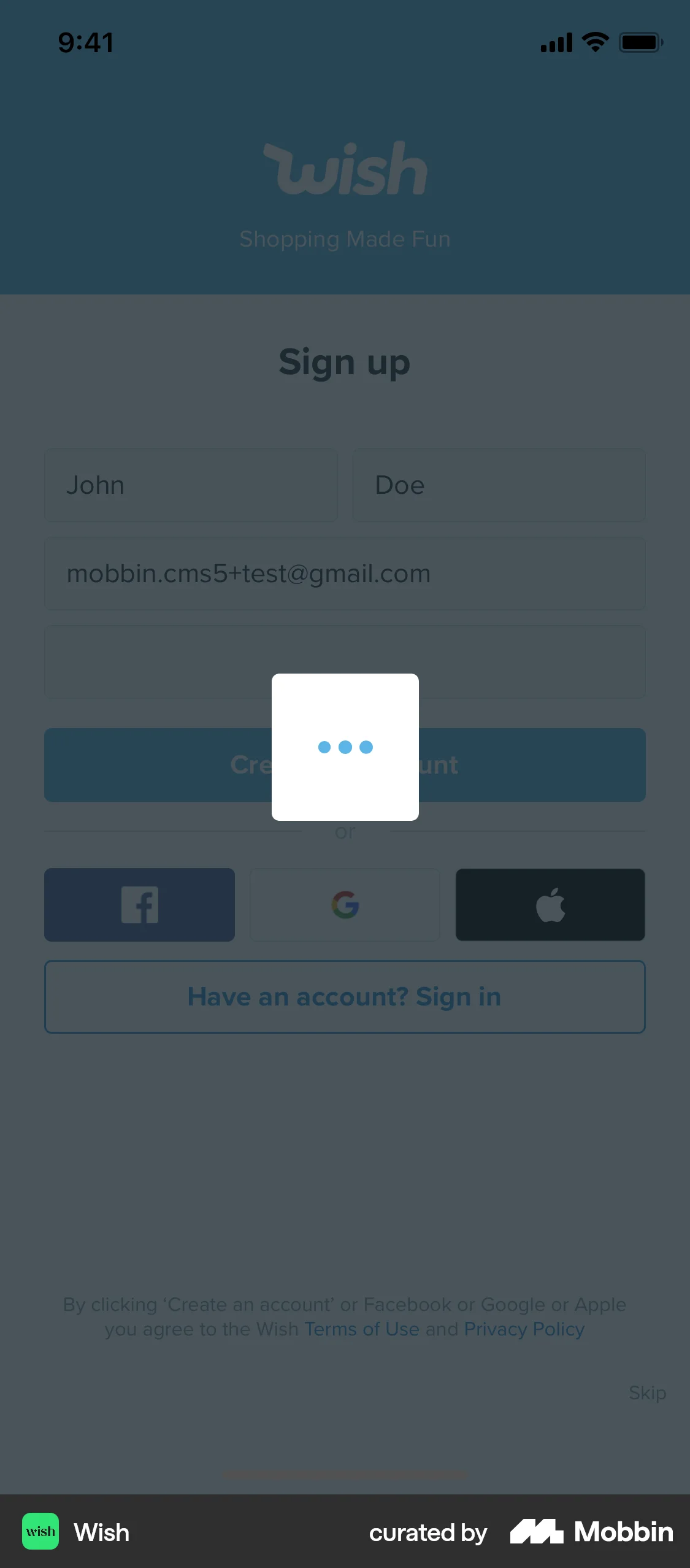 Custom Loading Indicator Ios Uikit Wish iOS Loading indicator | Mobbin