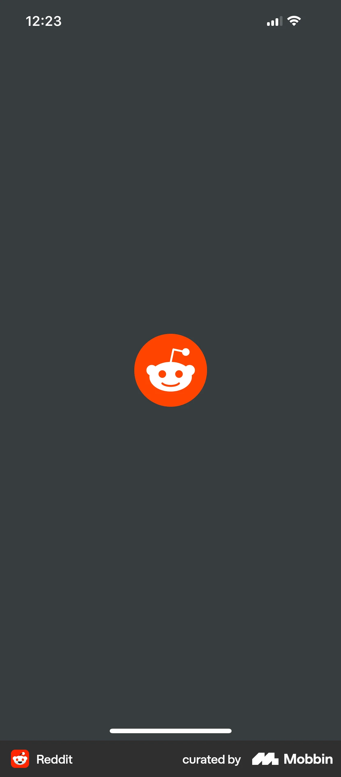 Reddit iOS Splash Screen screen