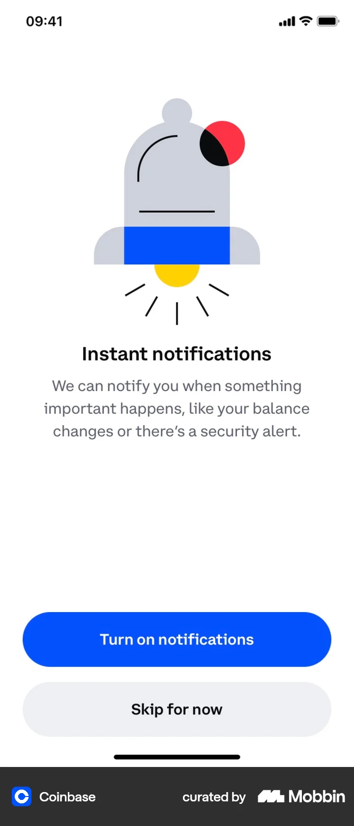 Coinbase Notification Icon Coinbase iOS Notification Permission | Mobbin