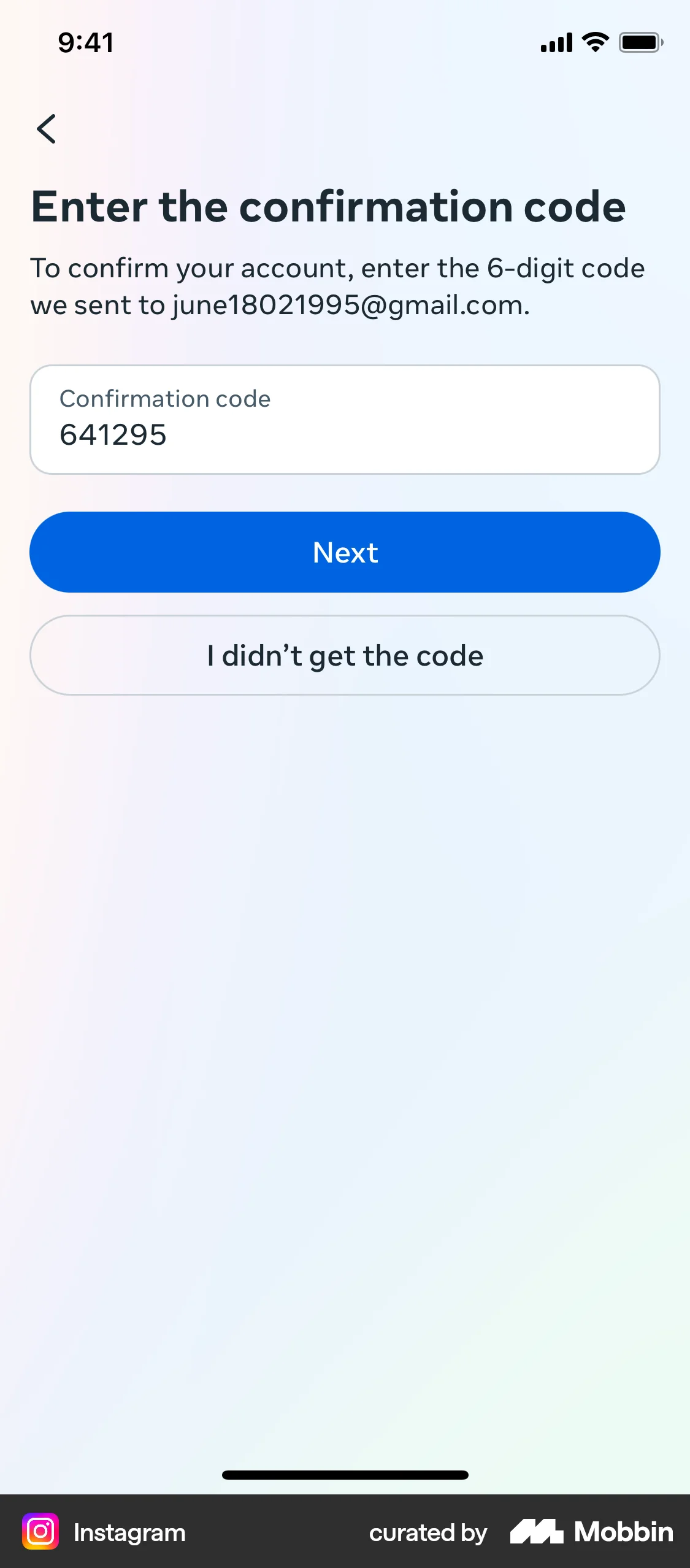 Instagram Onboarding screen