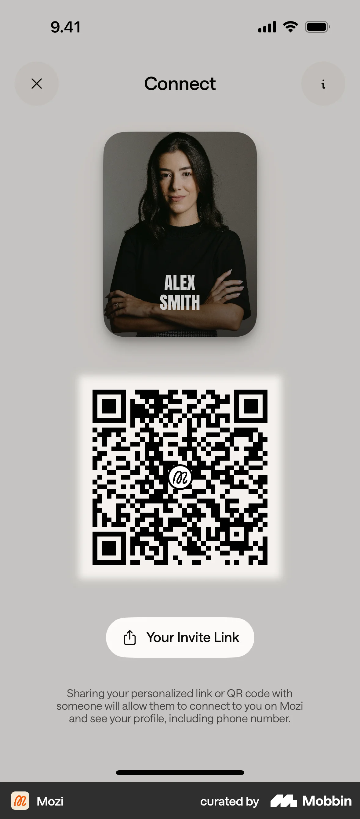 Mozi iOS Other Content screen