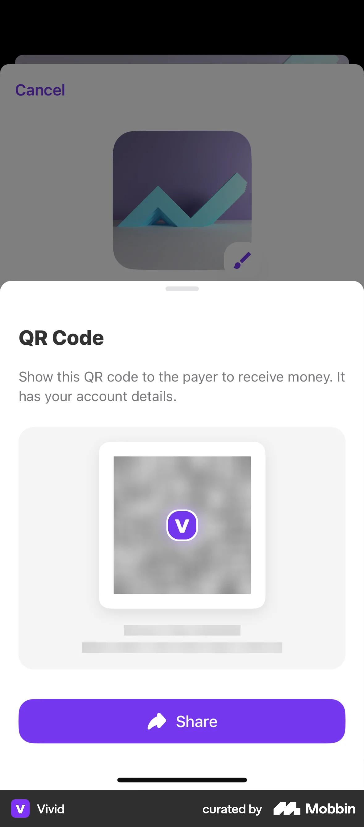 Vivid iOS Share screen