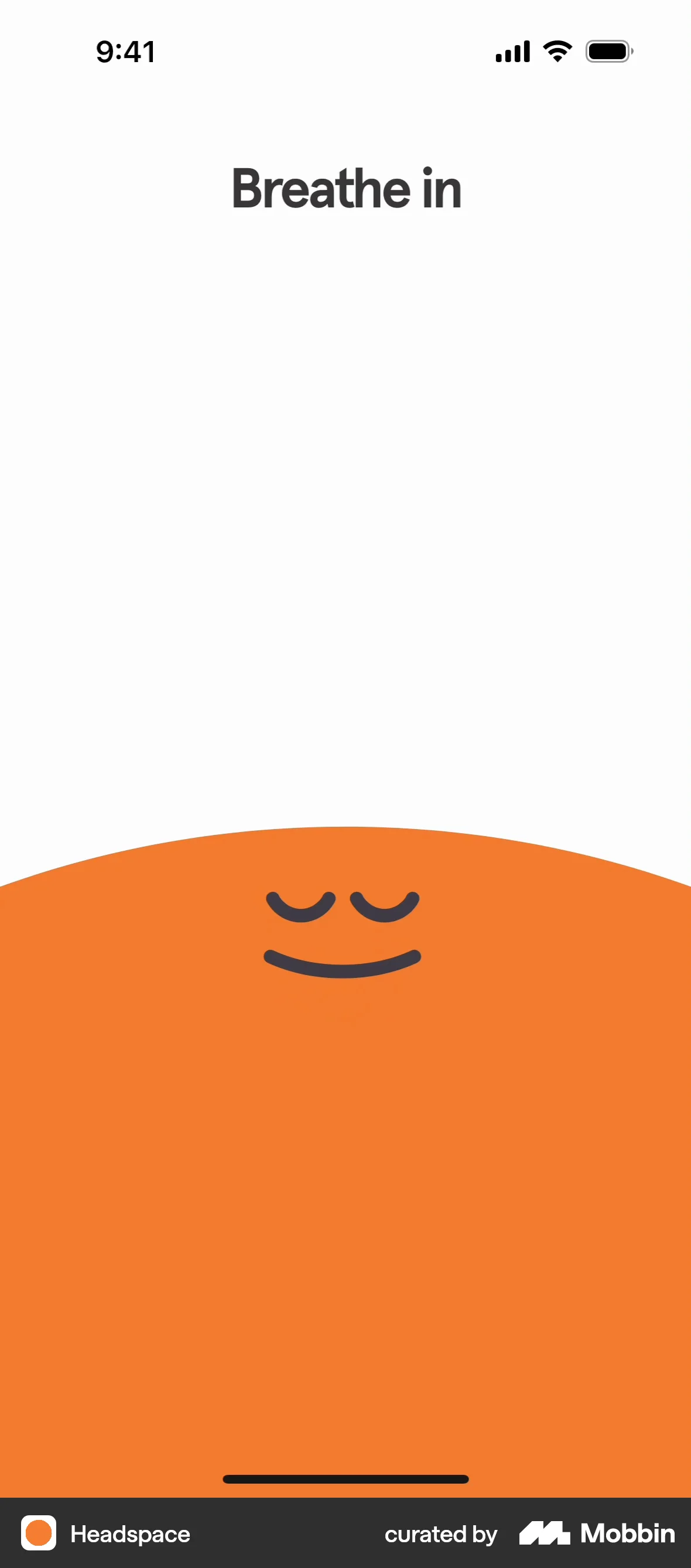 Headspace Onboarding screen