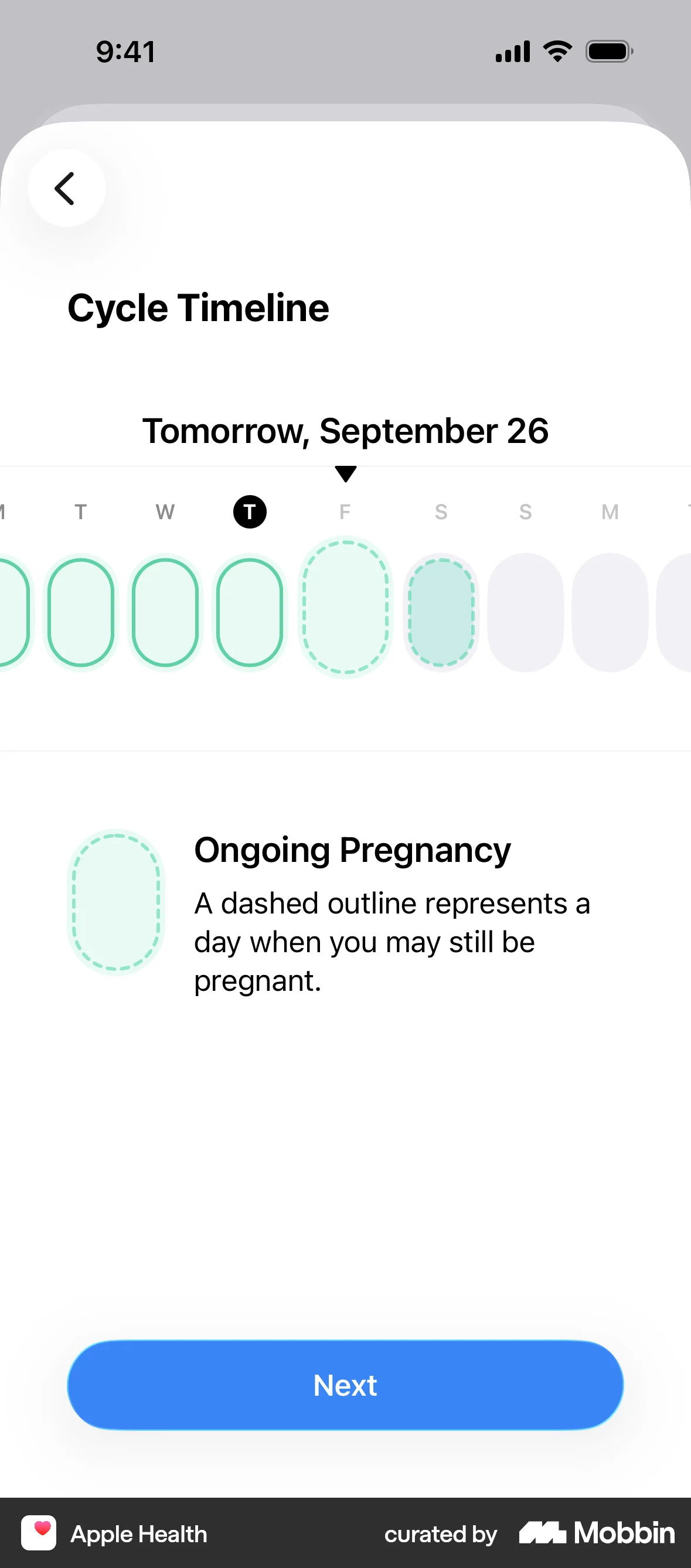 Apple Health iOS Timeline & History screen