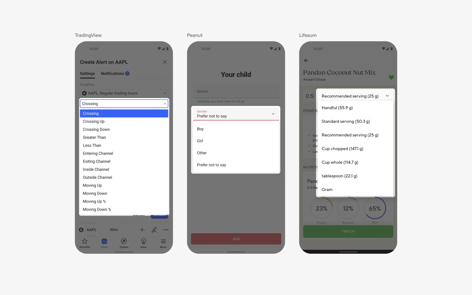 Select UI Design: Best practices, Design variants & Examples | Mobbin