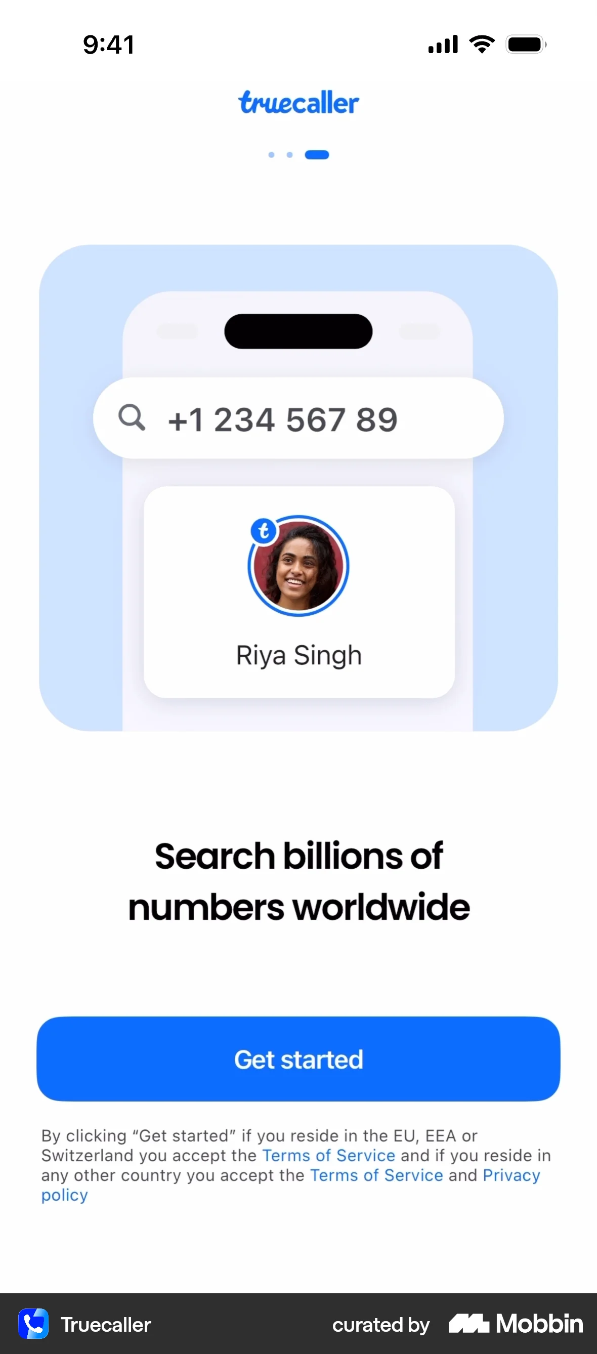 Truecaller Onboarding screen