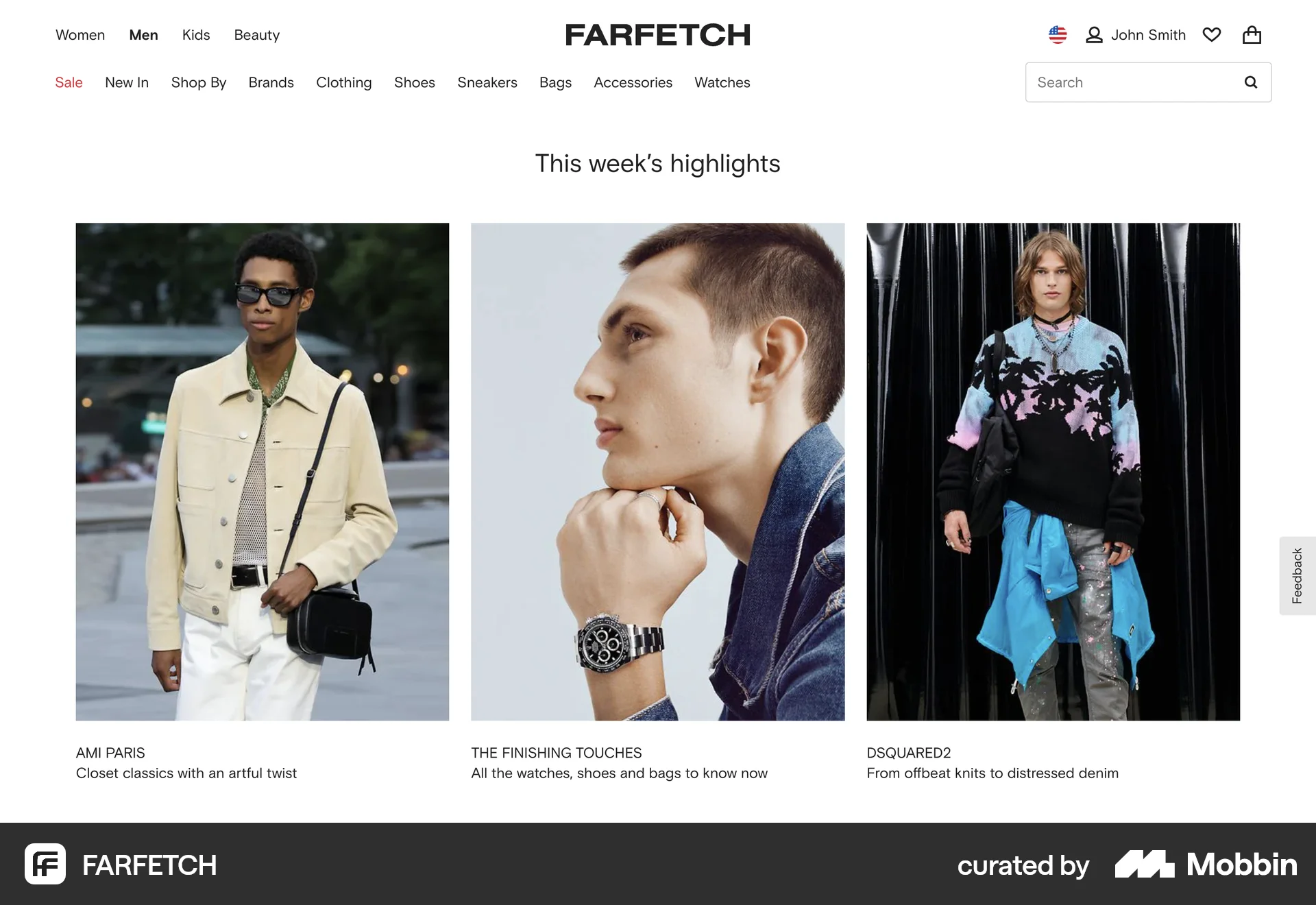 FARFETCH Web Shop & Storefront screen