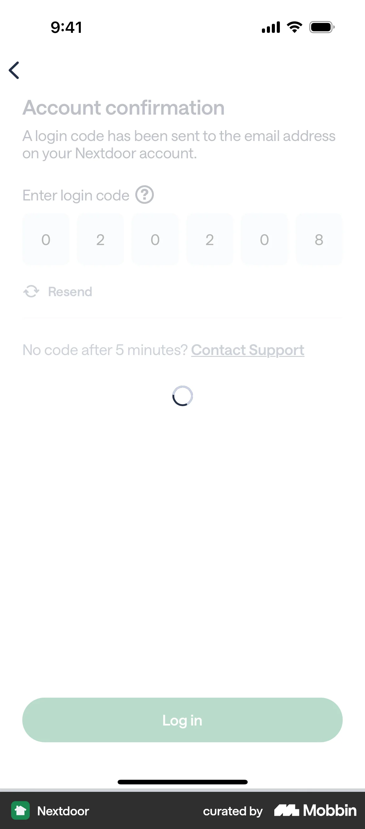 Nextdoor iOS Loading screen