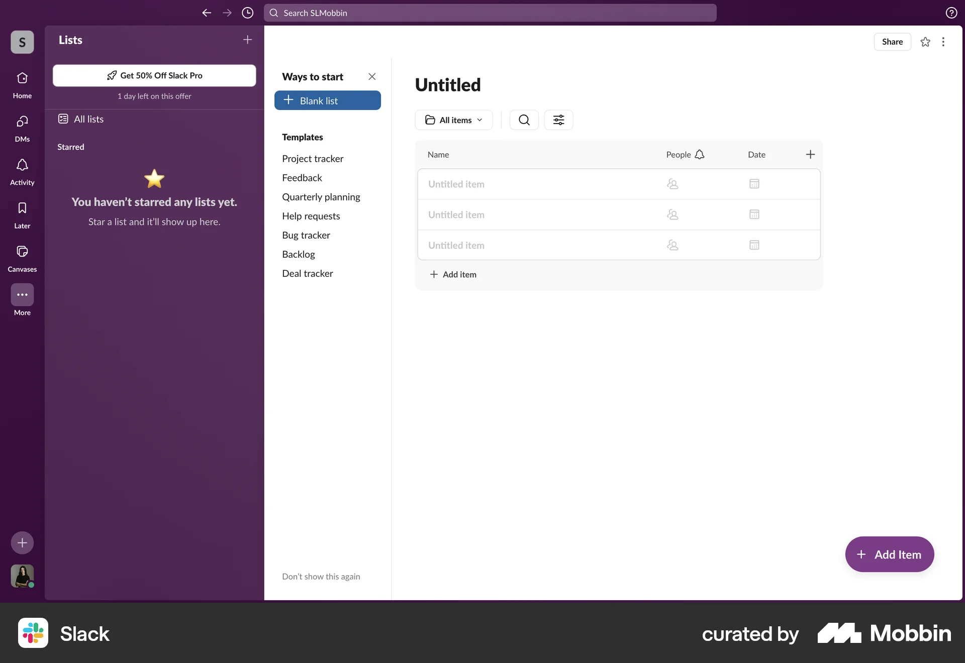 Slack Web Multi-Column Layout screen