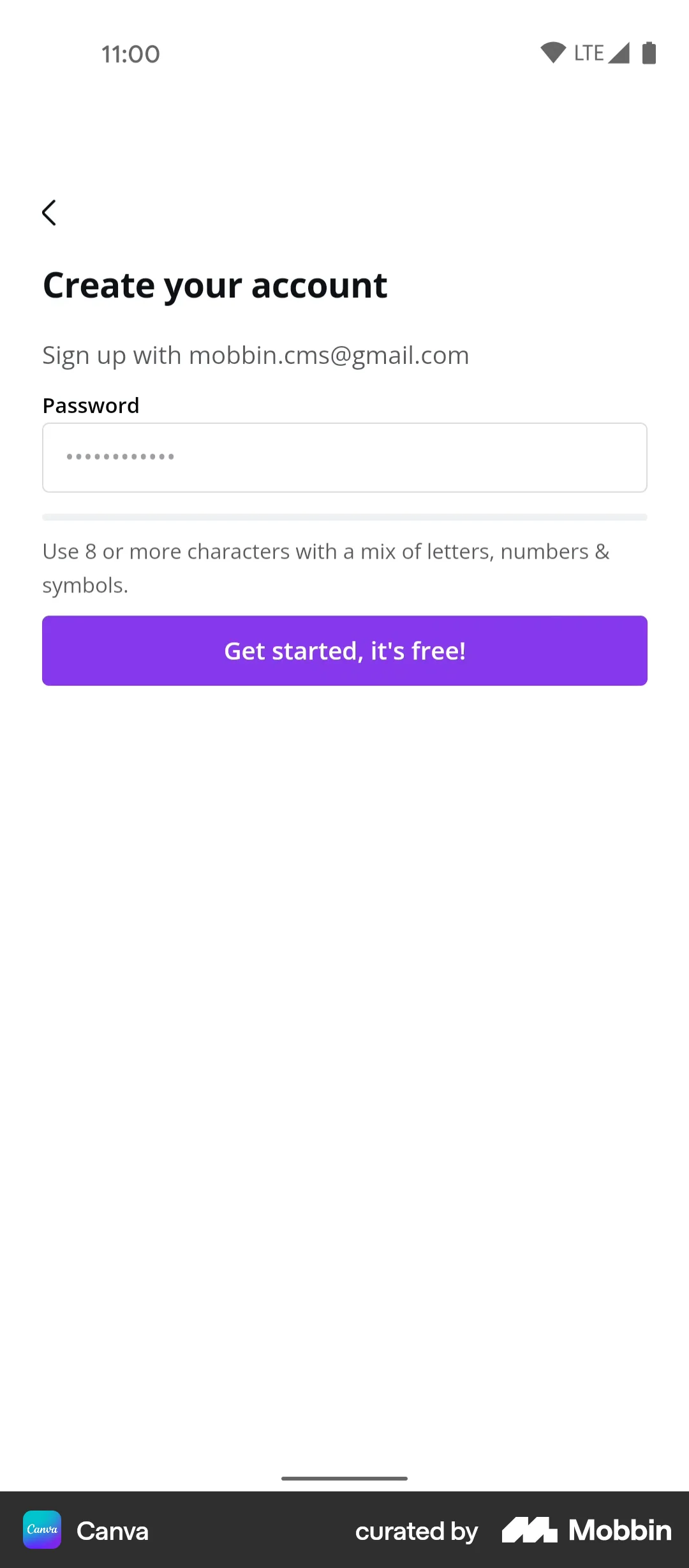 Canva Android Photo & Video App screen