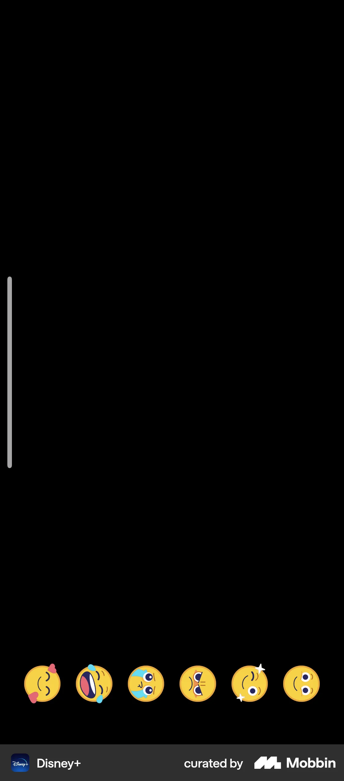 Disney+ iOS Filters & Stickers screen