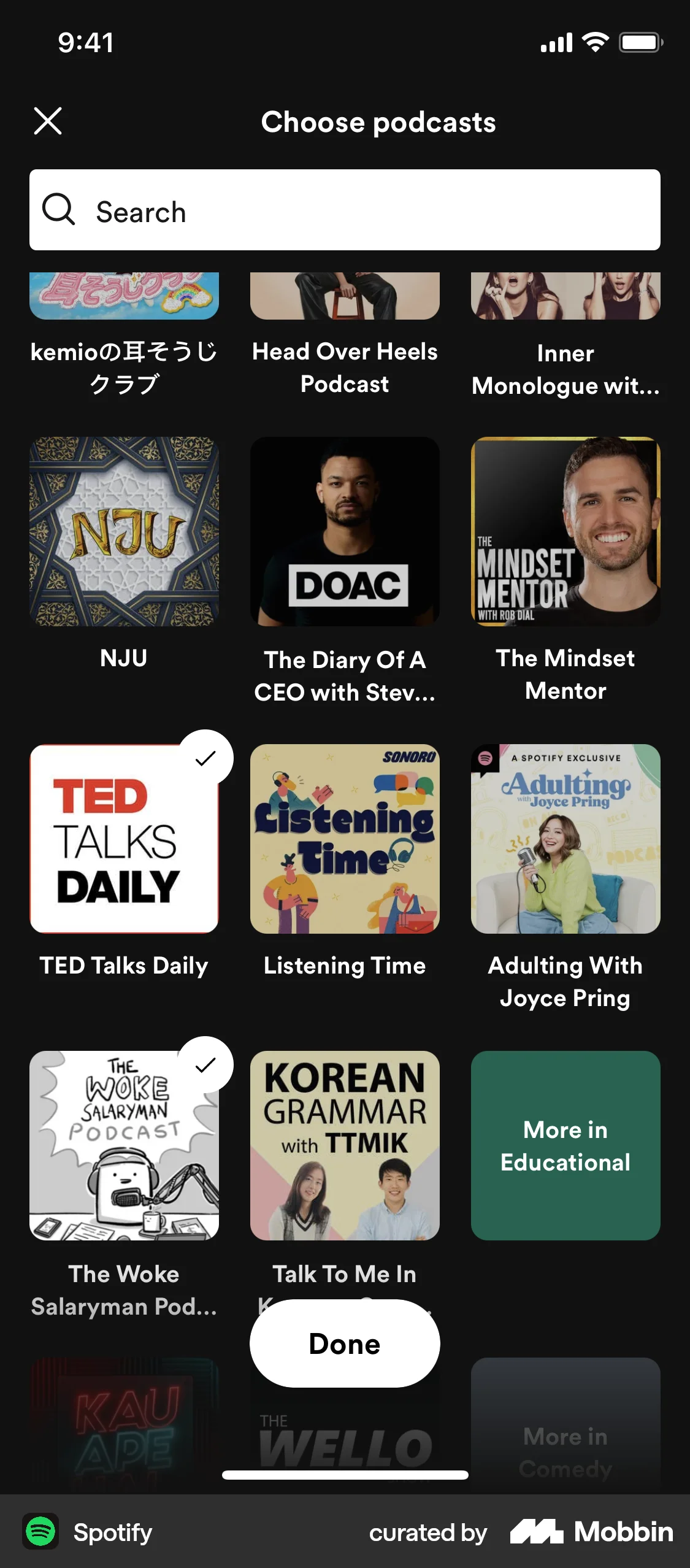 Spotify Onboarding screen