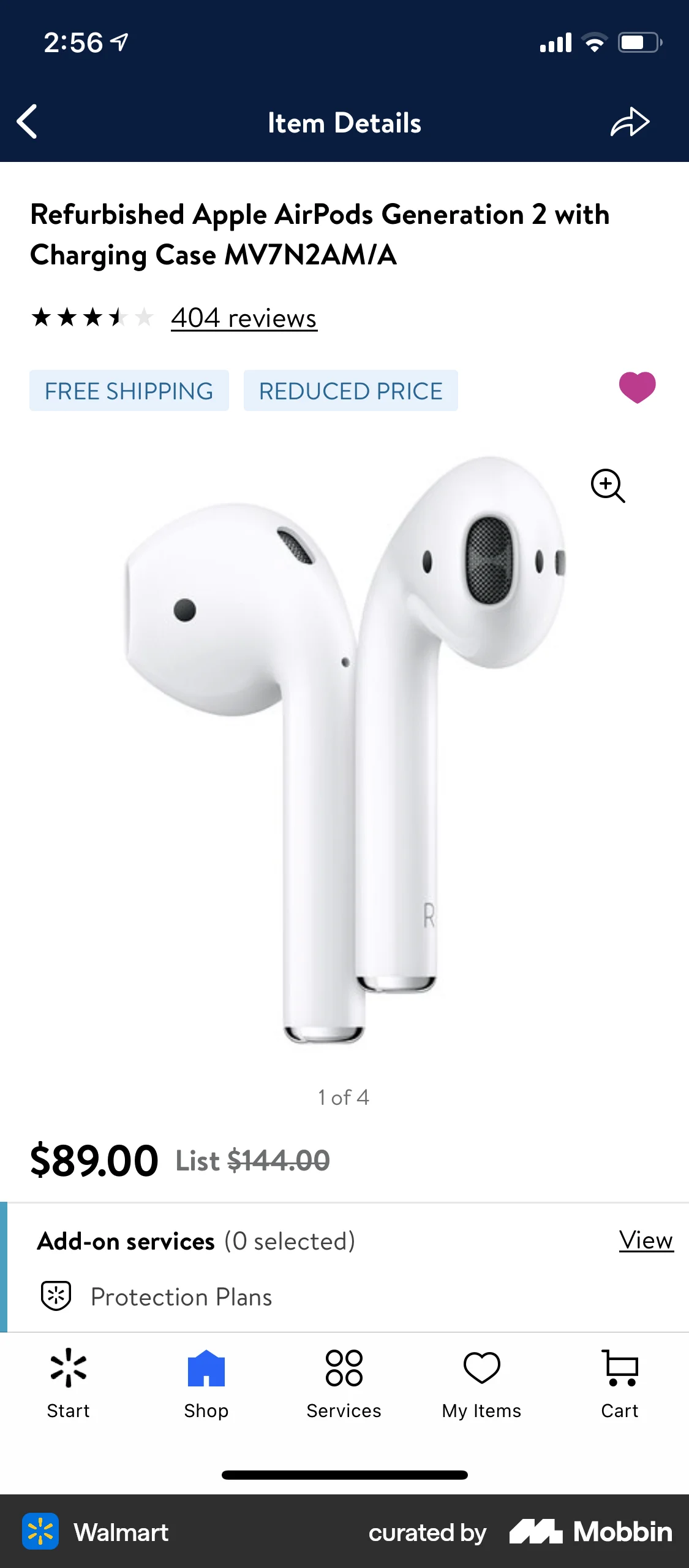 Walmart iOS Like & Upvote screen