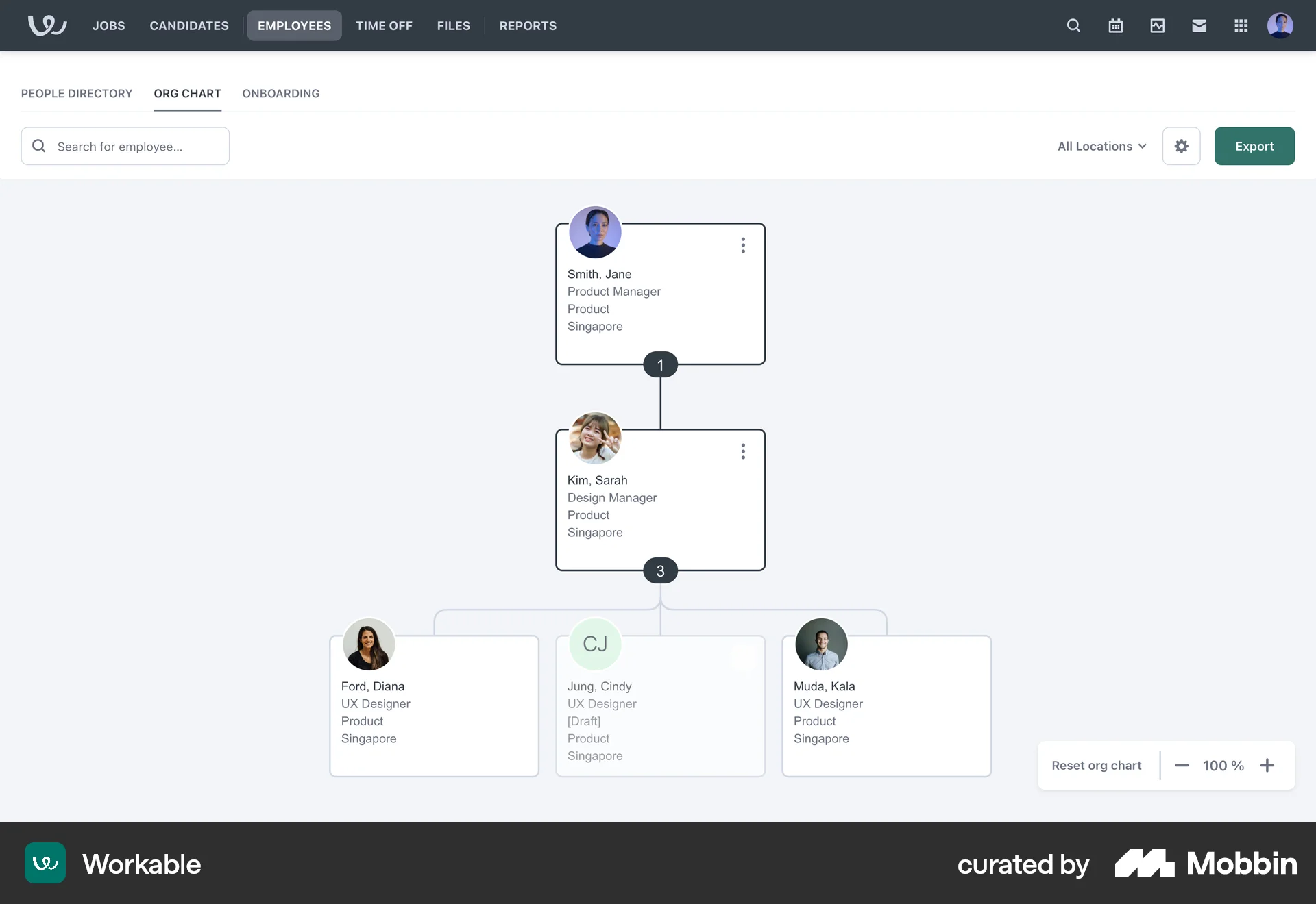Web Base Org Chart Workable Web Org Chart Detail | Mobbin