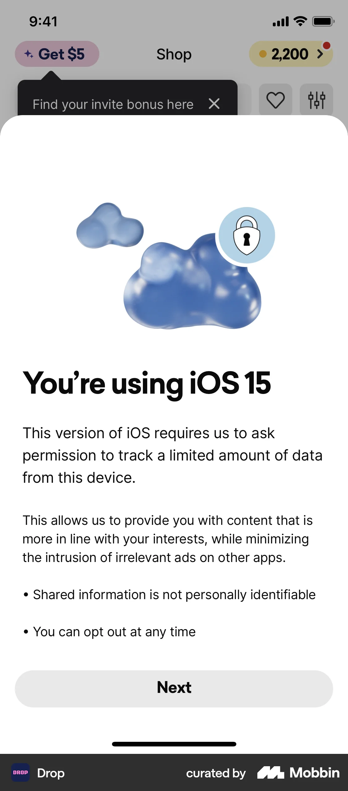 Drop iOS Other Content screen