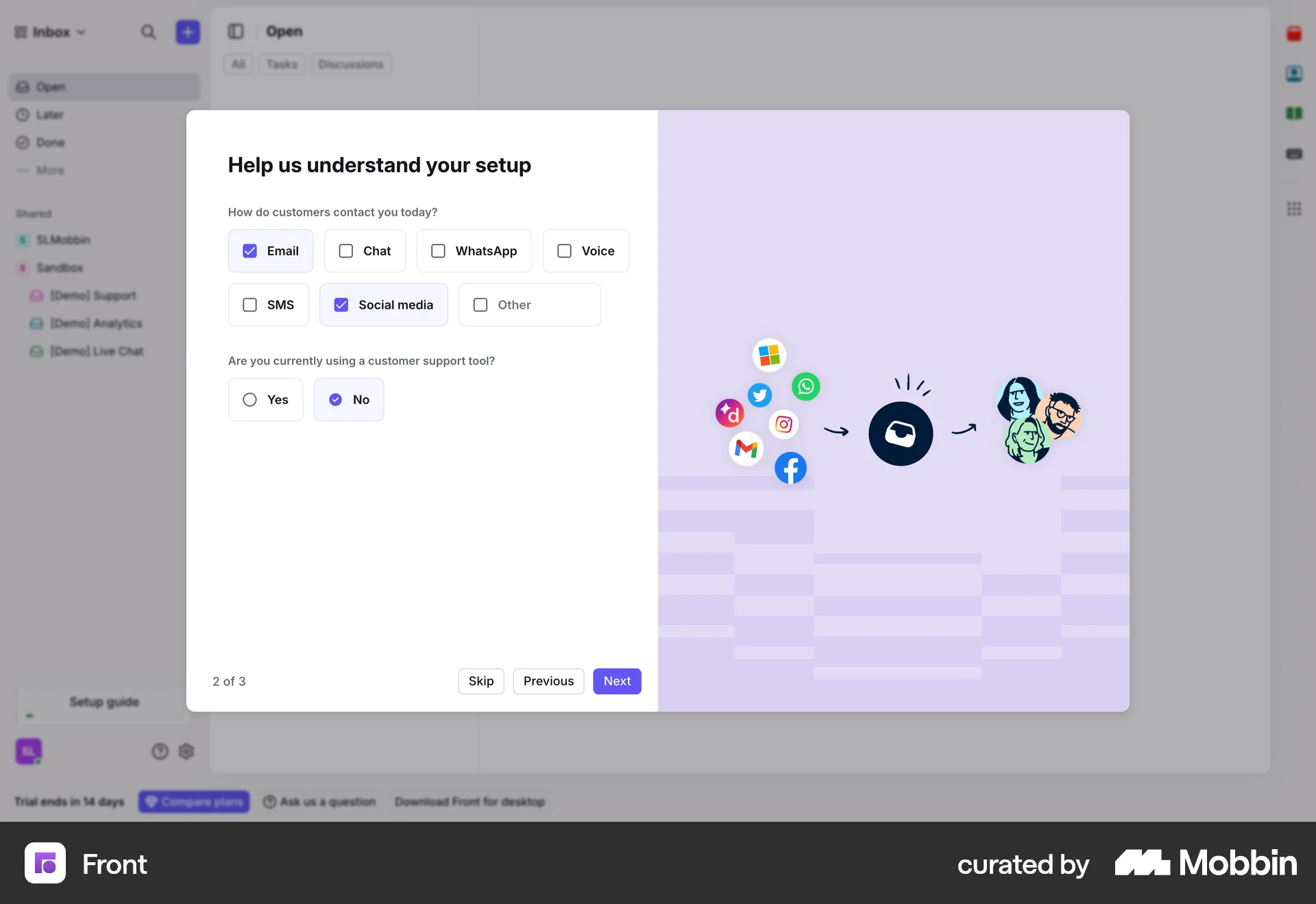 Front Web screen containing Tile UI element