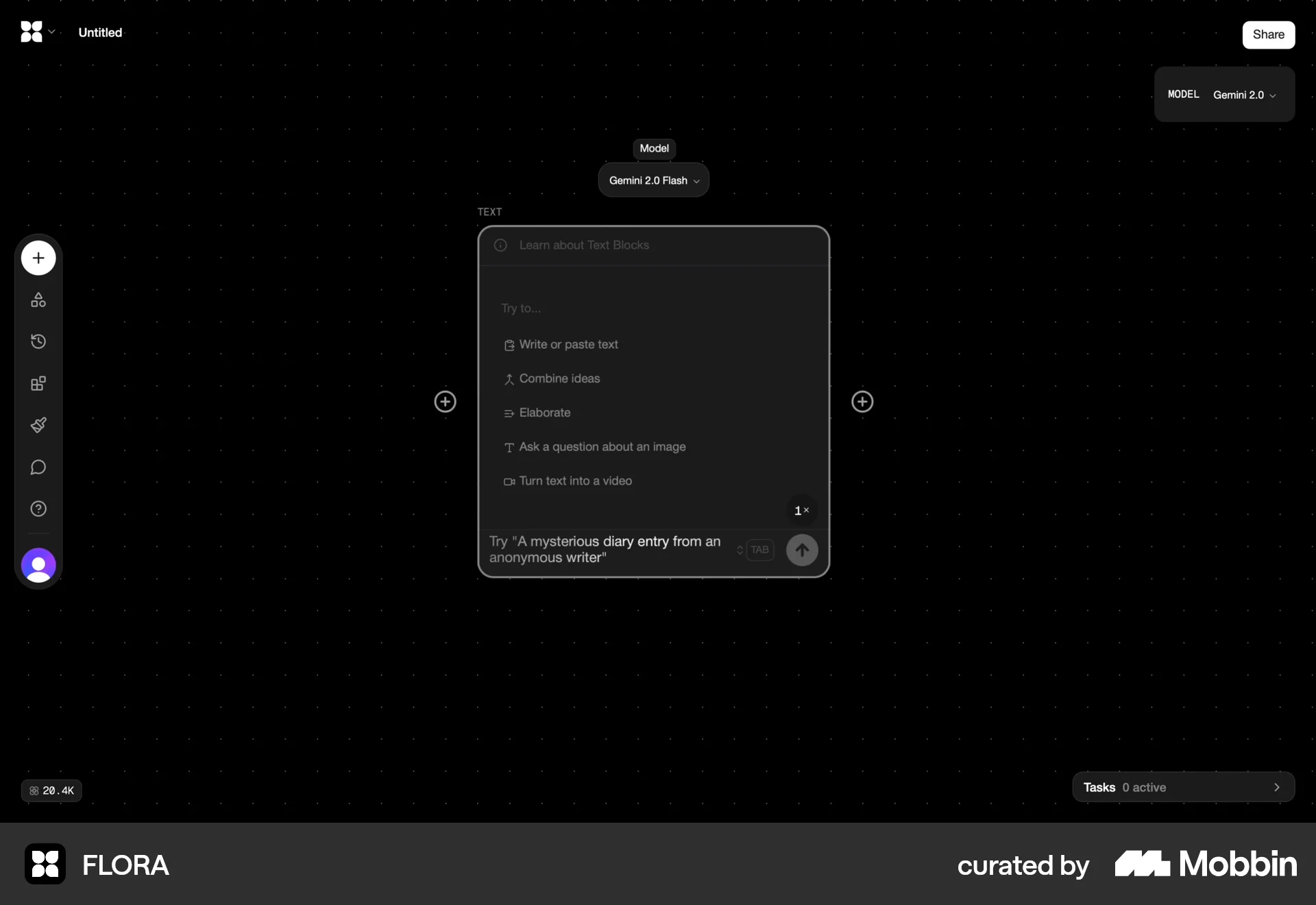 FLORA Web Graphics & Design App screen